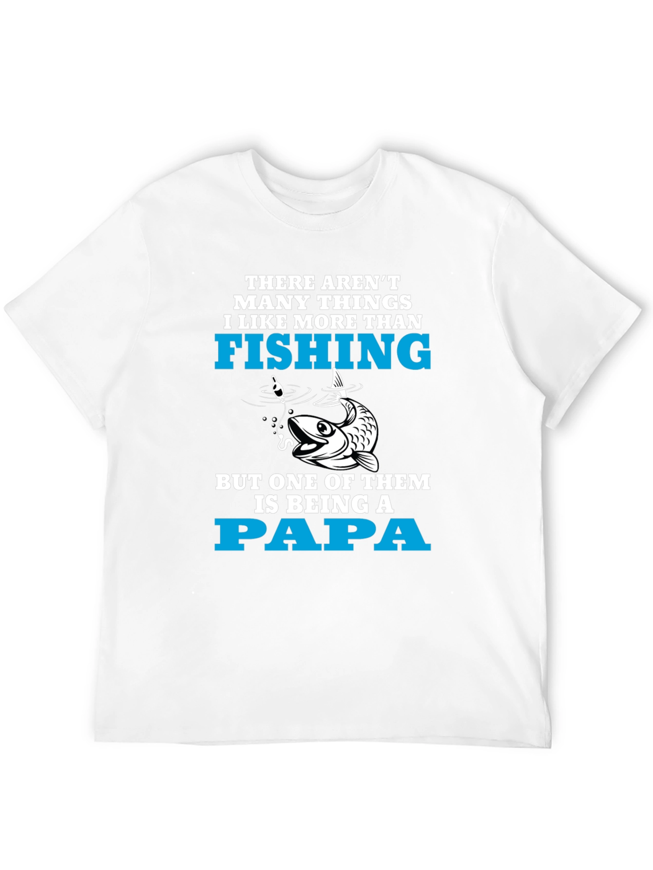 Black Fishing Papa T-Shirt - Fisherman Father's Day Gift view 12