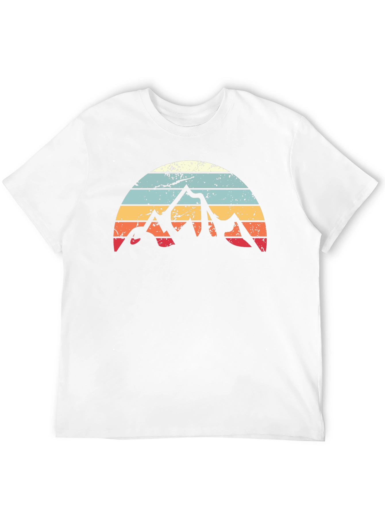Black Retro Mountain Sunset Graphic Tee view 12