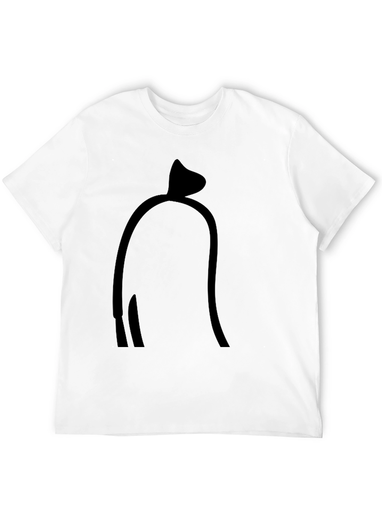Black Sausage Shape Tee - Novelty T-Shirt view 12