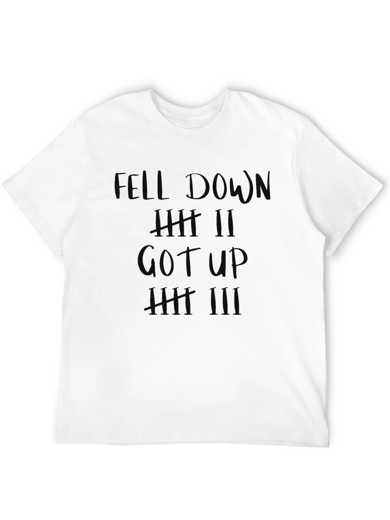 Black Fell Down Hit It Got Up Hit It Men's Black Graphic Tee view 12