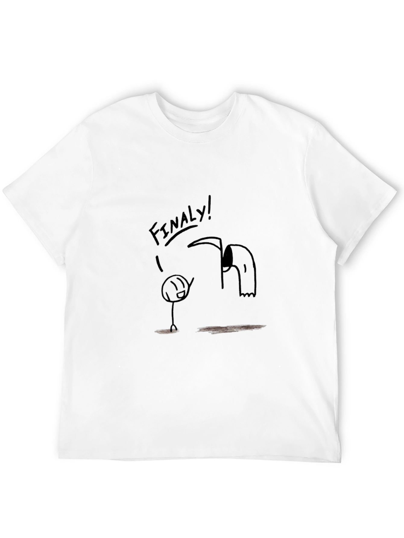 Black Finally! Funny Graphic T-Shirt view 12