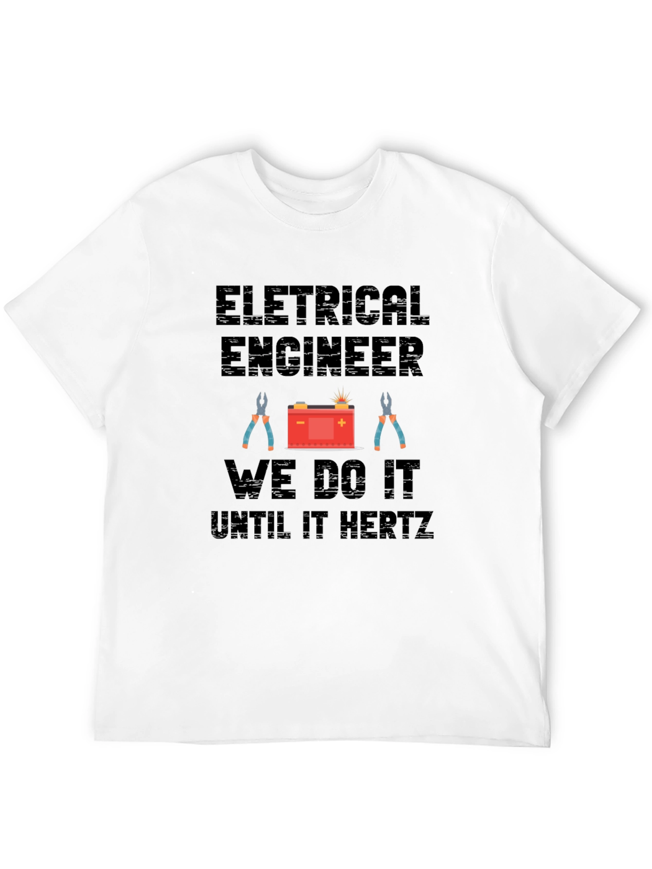 Black Electrical Engineer "Until It Hertz" T-Shirt view 12