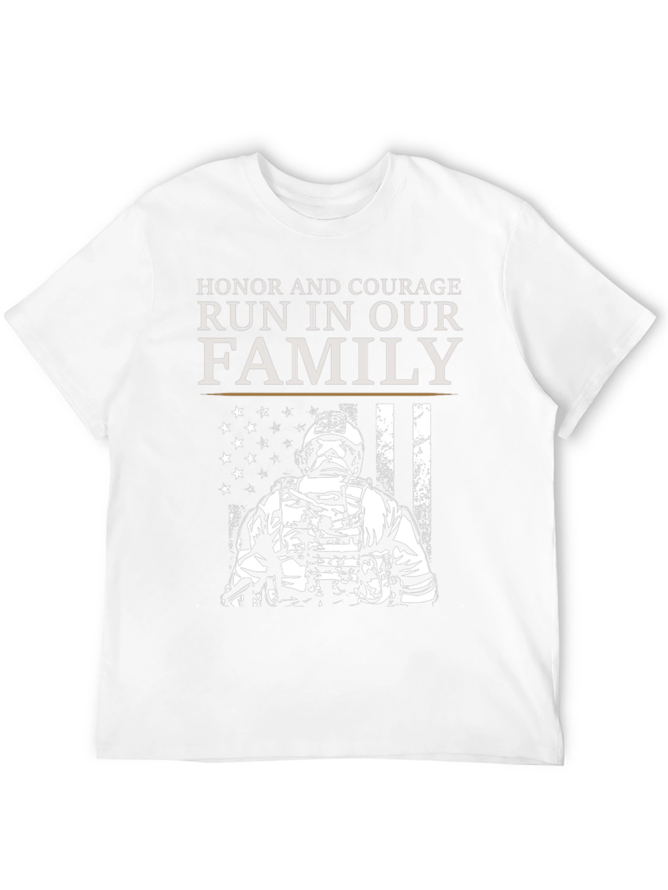 Black Honor and Courage Family T-Shirt - Patriotic Design view 12