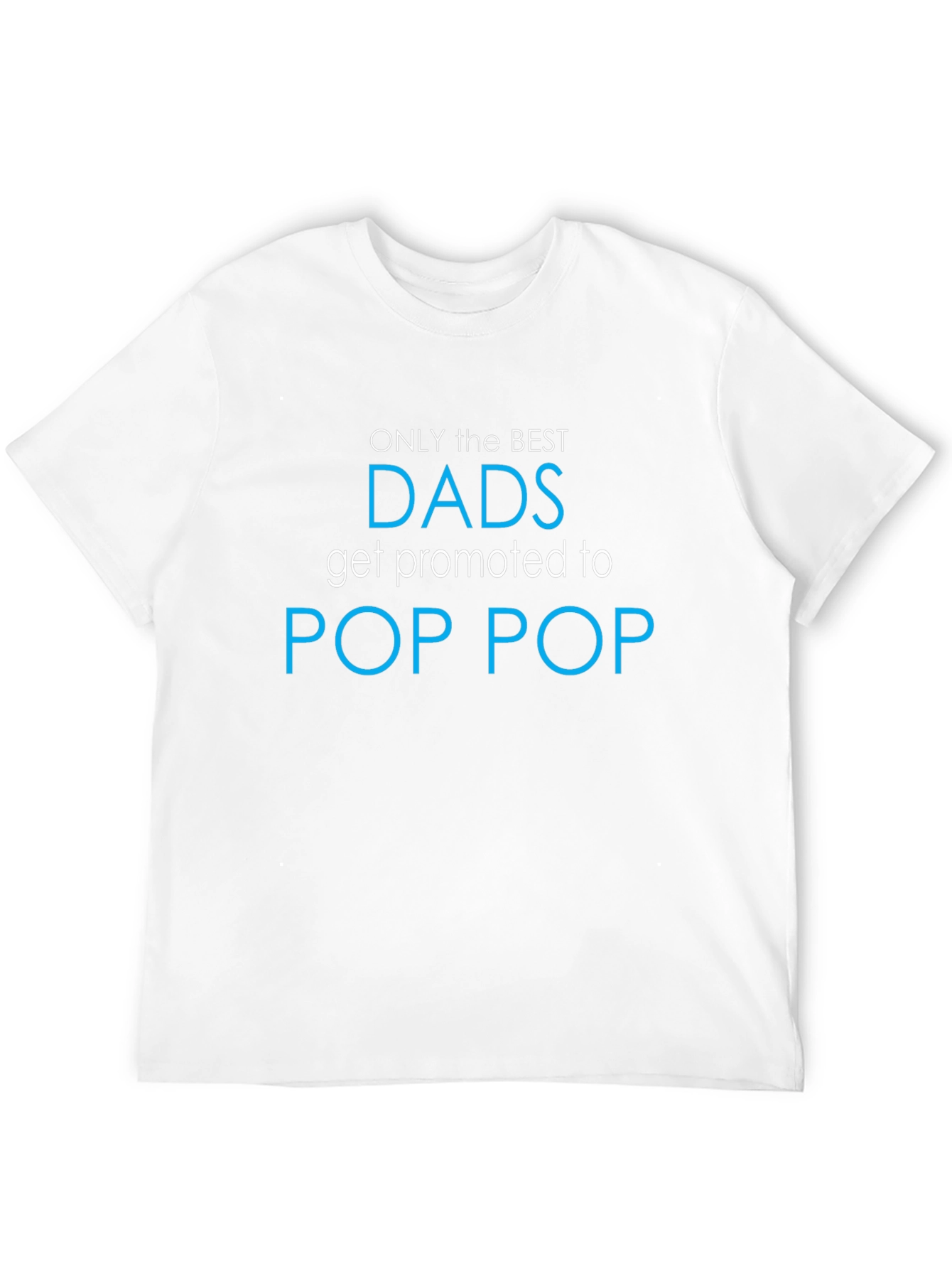 Black Best Dads Promoted to Pop Pop T-Shirt - Black view 12