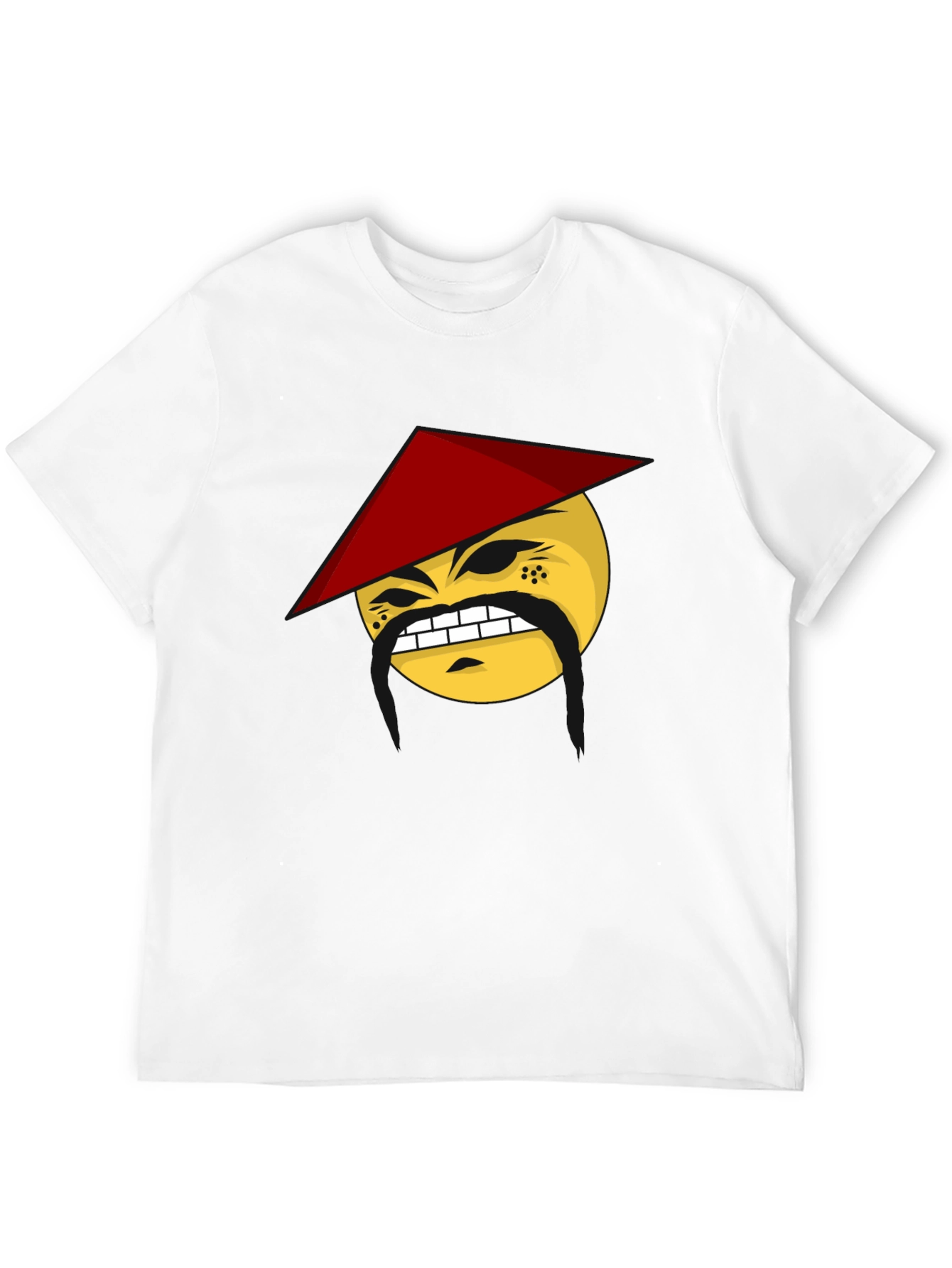 Black Funny Emoji T-Shirt - Angry Asian Man view 12