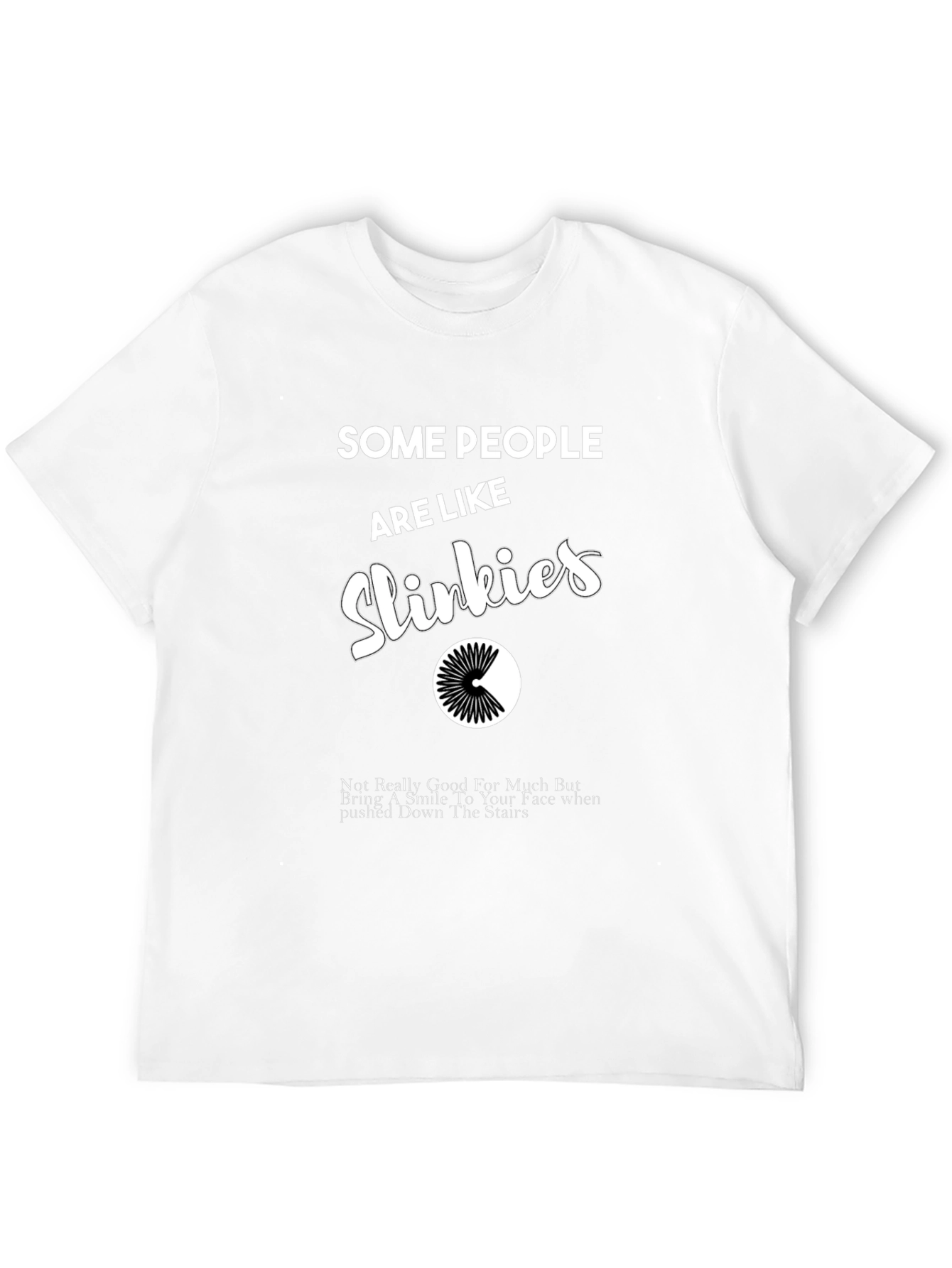 Black Funny Slinky T-Shirt: Some People Are Like Slinkies view 12