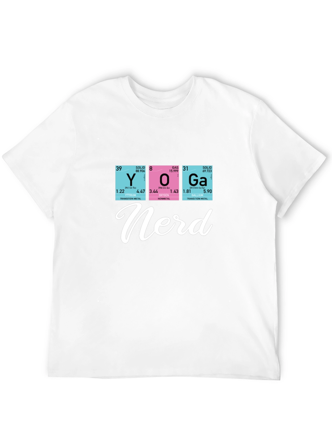 Black Yoga Nerd Periodic Table T-Shirt view 12
