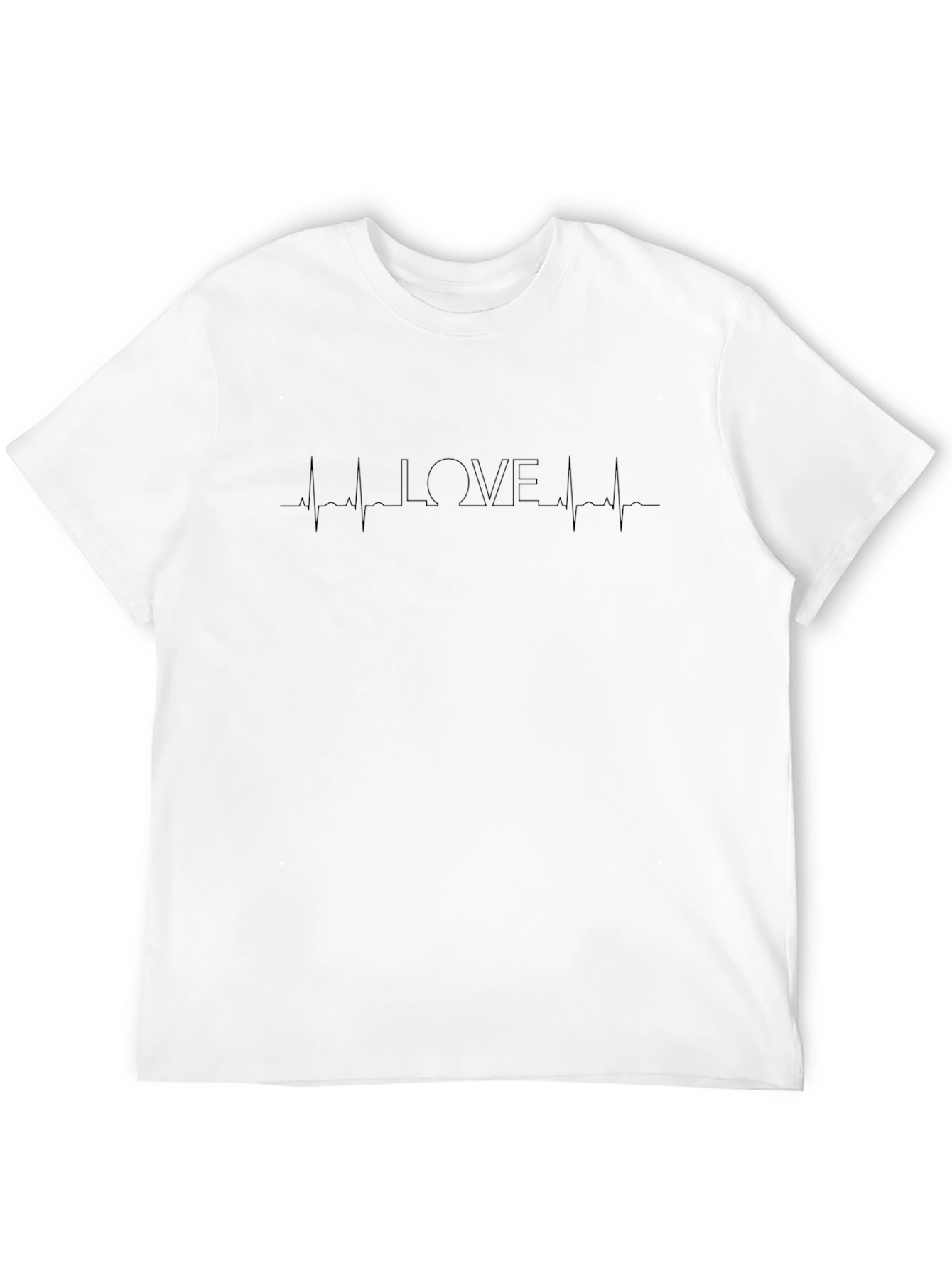 Black Love Heartbeat Graphic Tee - Stylish Black T-Shirt view 12