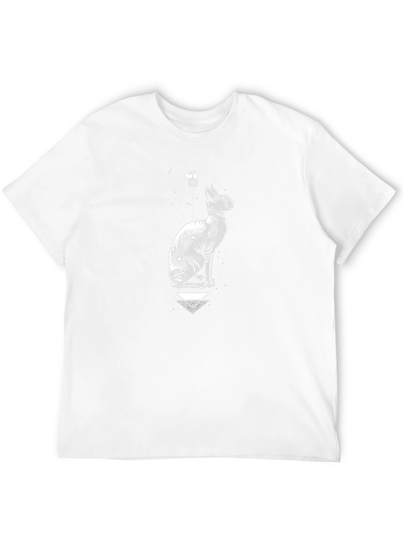 Black Sphynx Cat Graphic Tee - Black Cotton Blend view 12