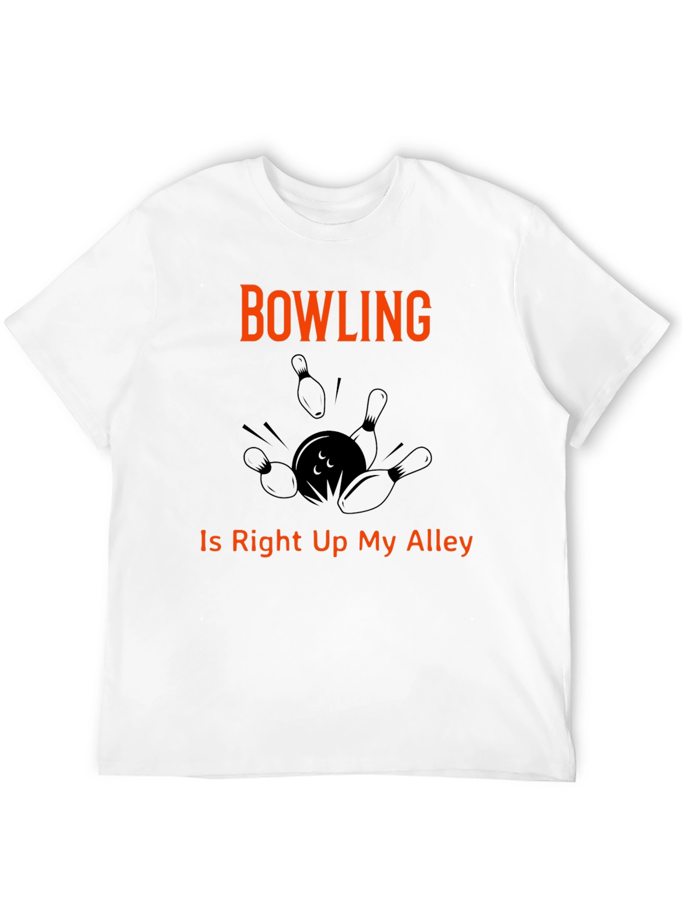 Black Bowling T-Shirt "Right Up My Alley" Graphic Tee view 12