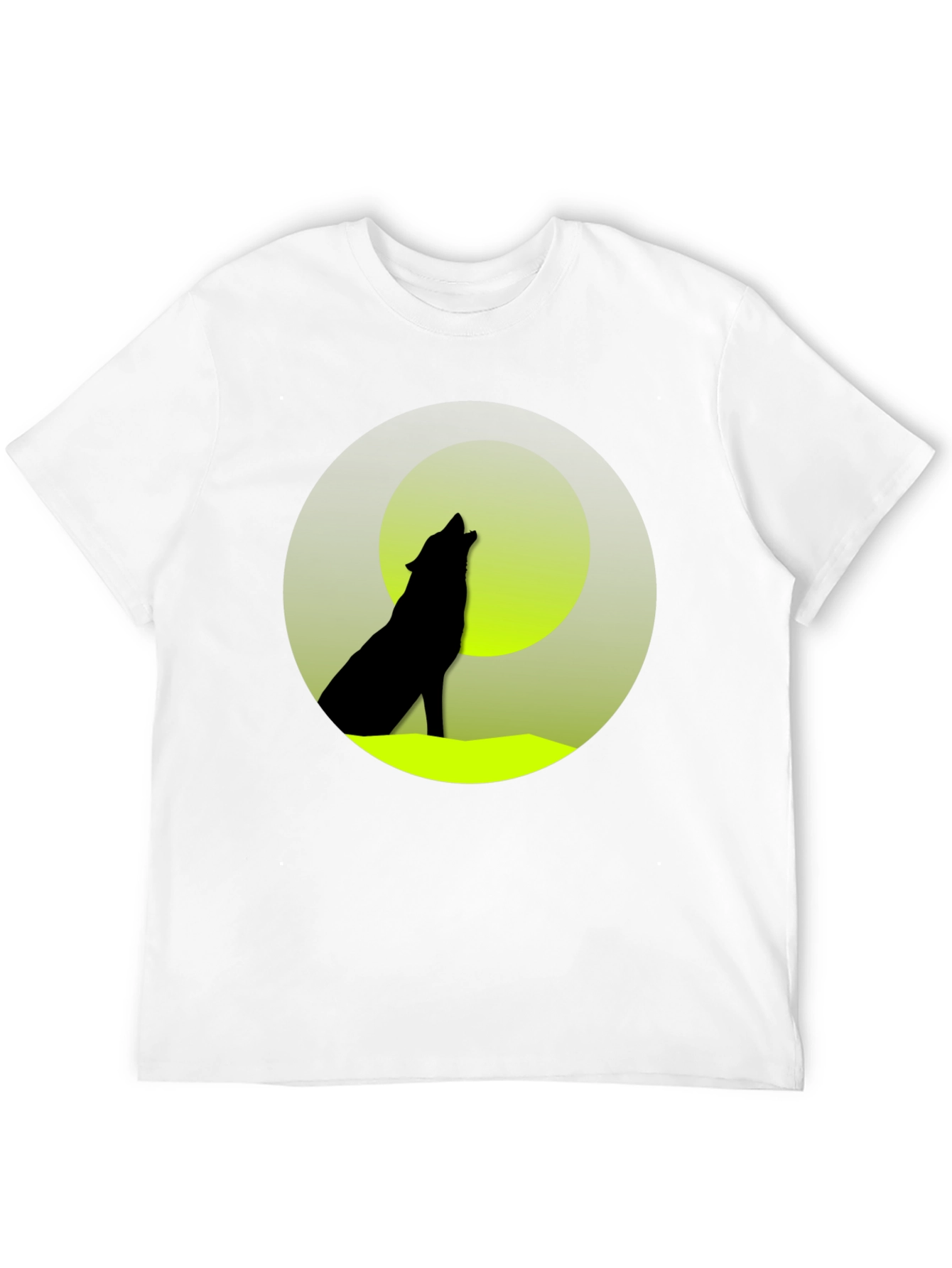 Black Wolf Howling at Moon Graphic Tee view 12