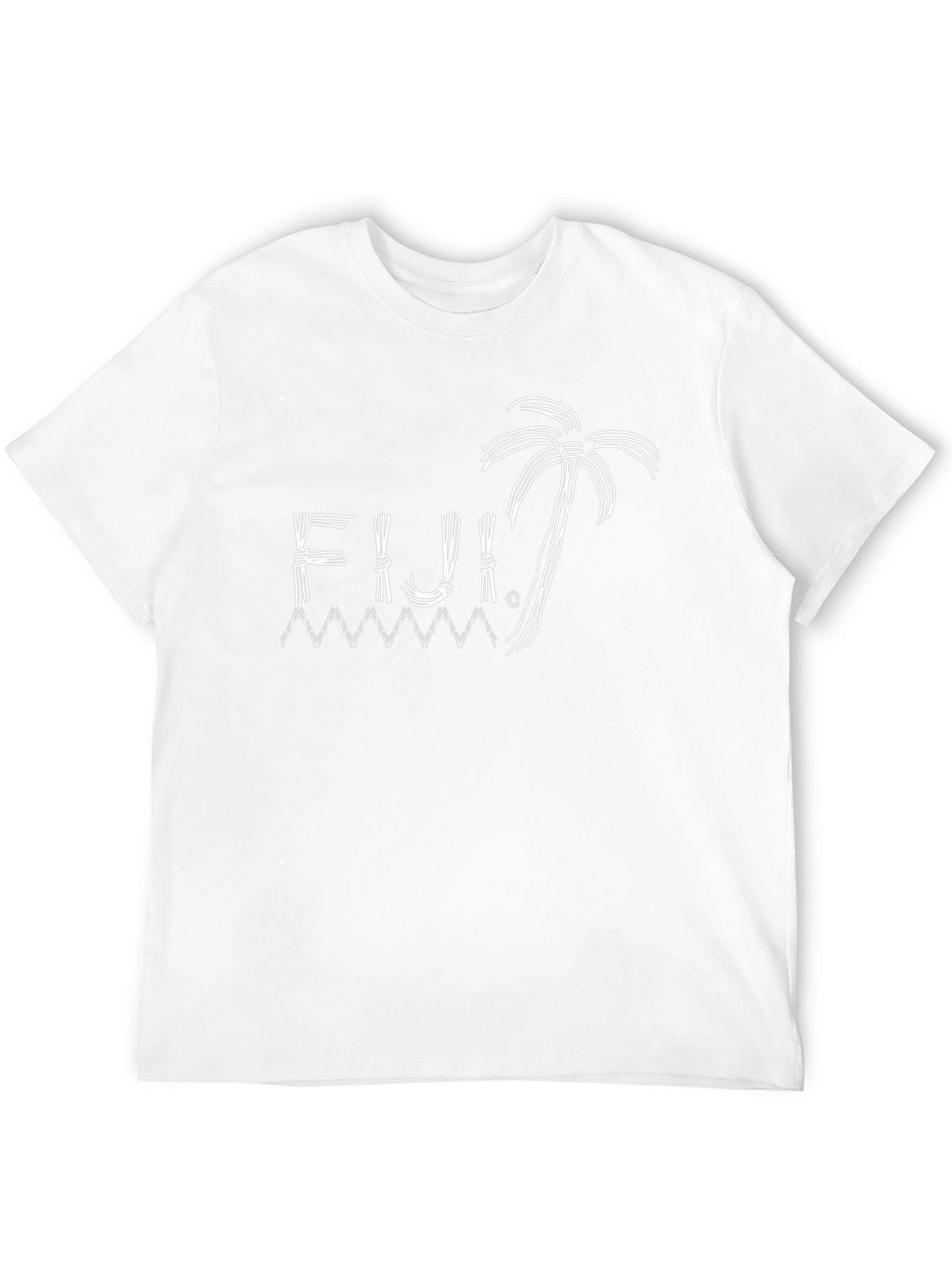 Black Fiji Island Graphic Tee - Black Cotton T-Shirt view 12