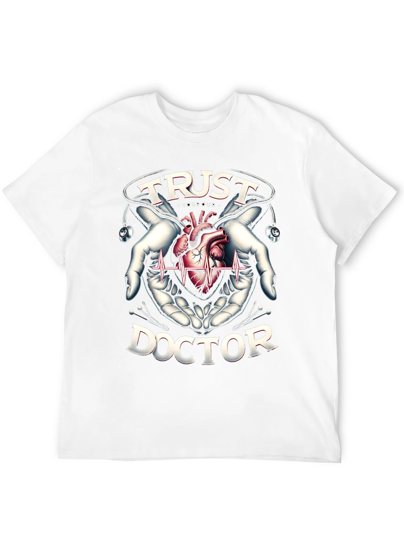 Black Trust Your Doctor Graphic T-Shirt view 12