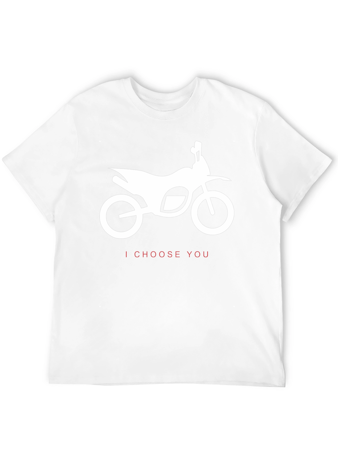 Black Motorcycle Graphic Tee - I Choose You Design - Black view 12