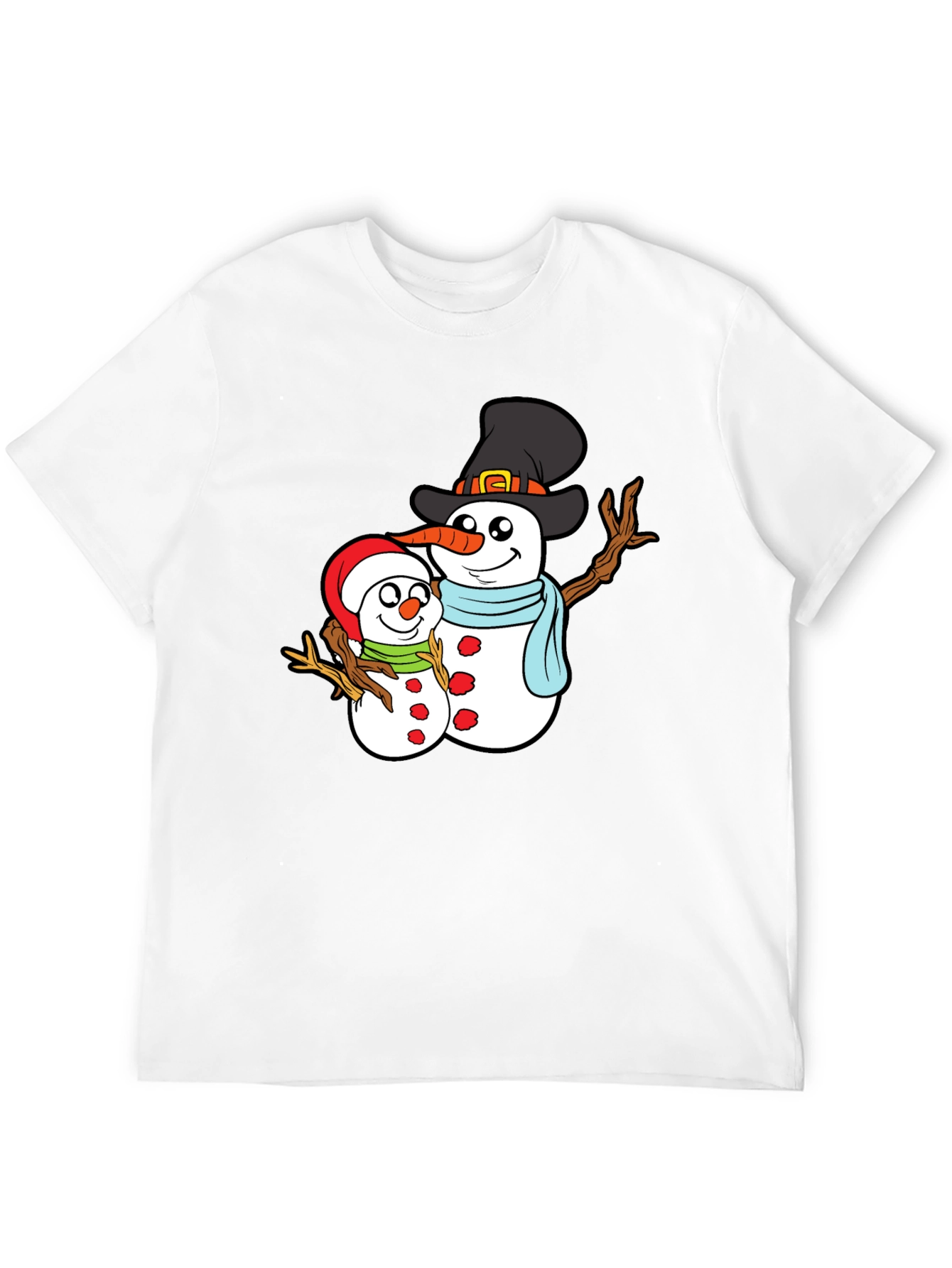 Snowman Family Graphic T-Shirt - 12
