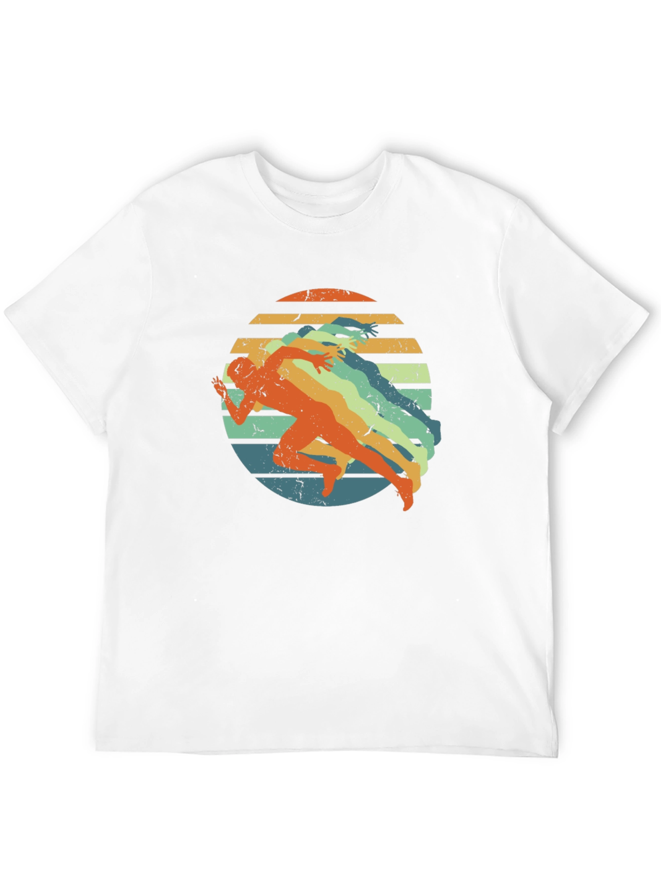 Black Retro Runner Graphic Tee - Black view 12