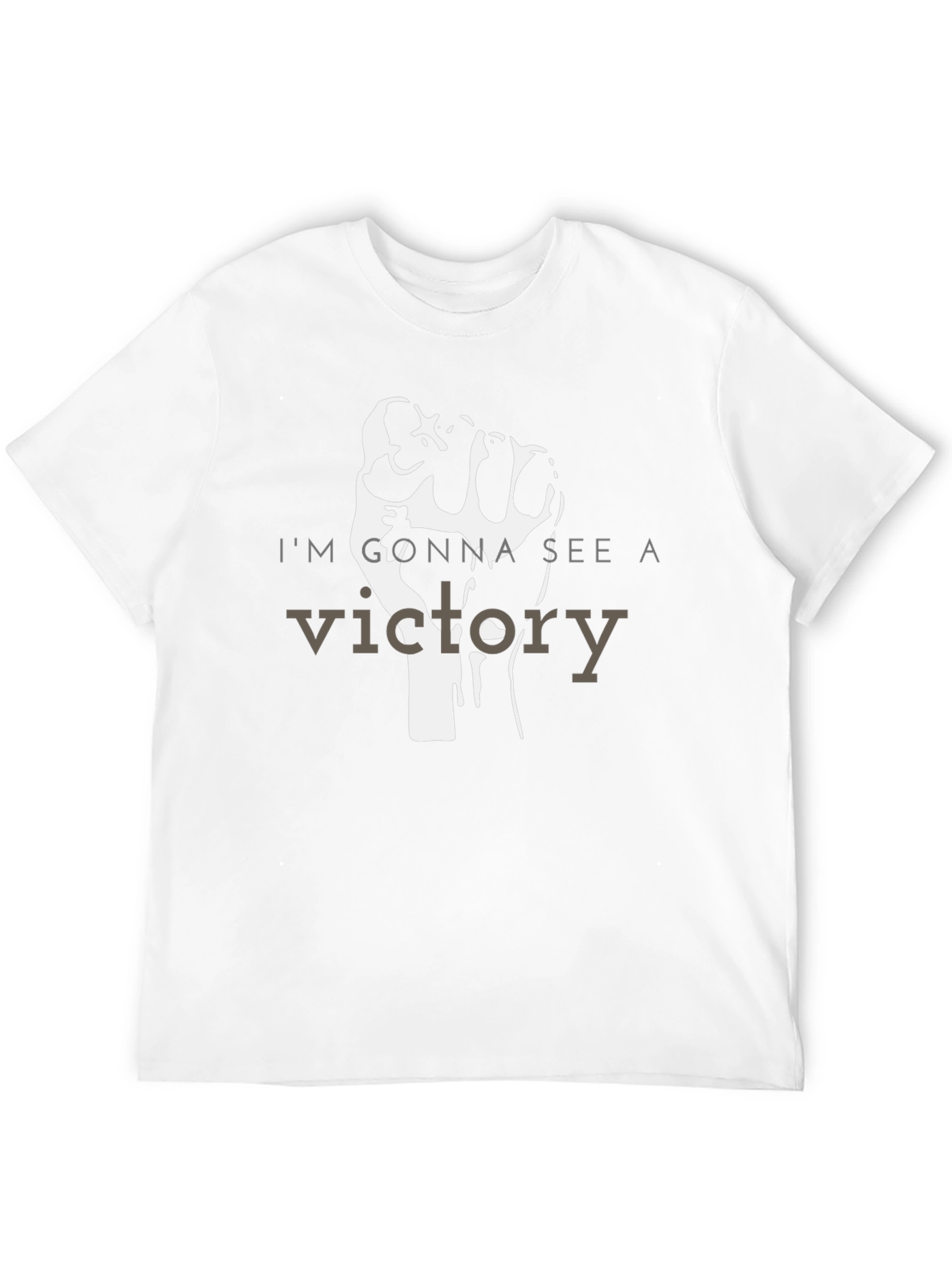Black Victory Fist Graphic Tee - Black Cotton Blend view 12
