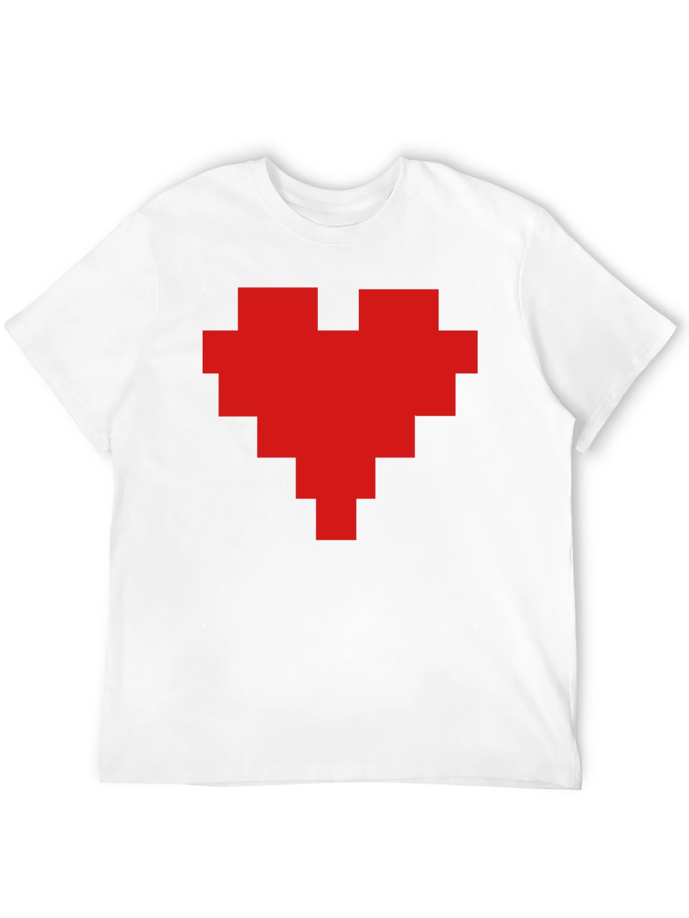 Pixel Heart Graphic Black T-Shirt - 12