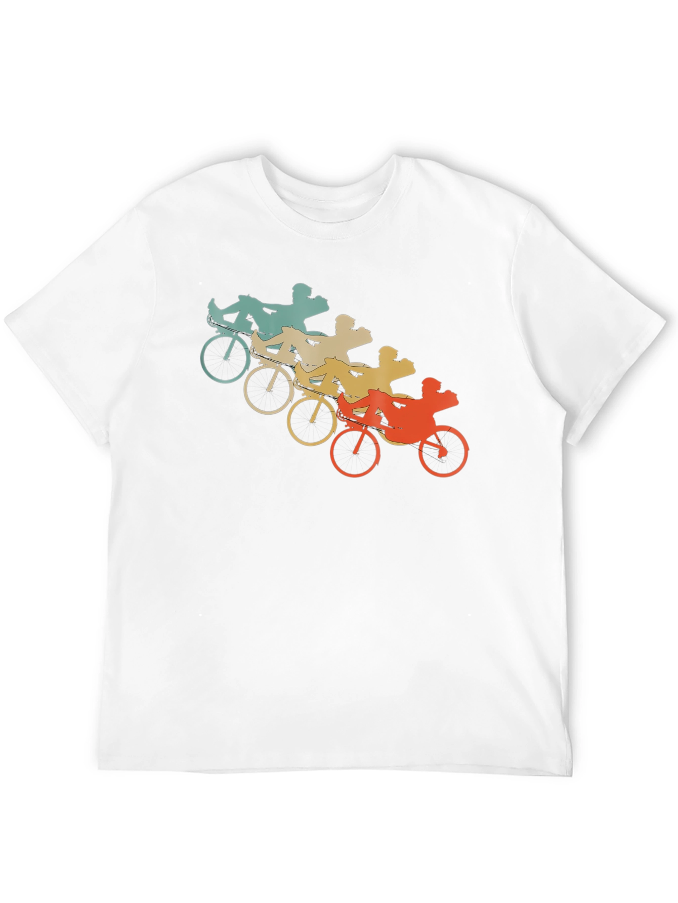 Black Recumbent Bike T-Shirt - Retro Cycling Tee view 12