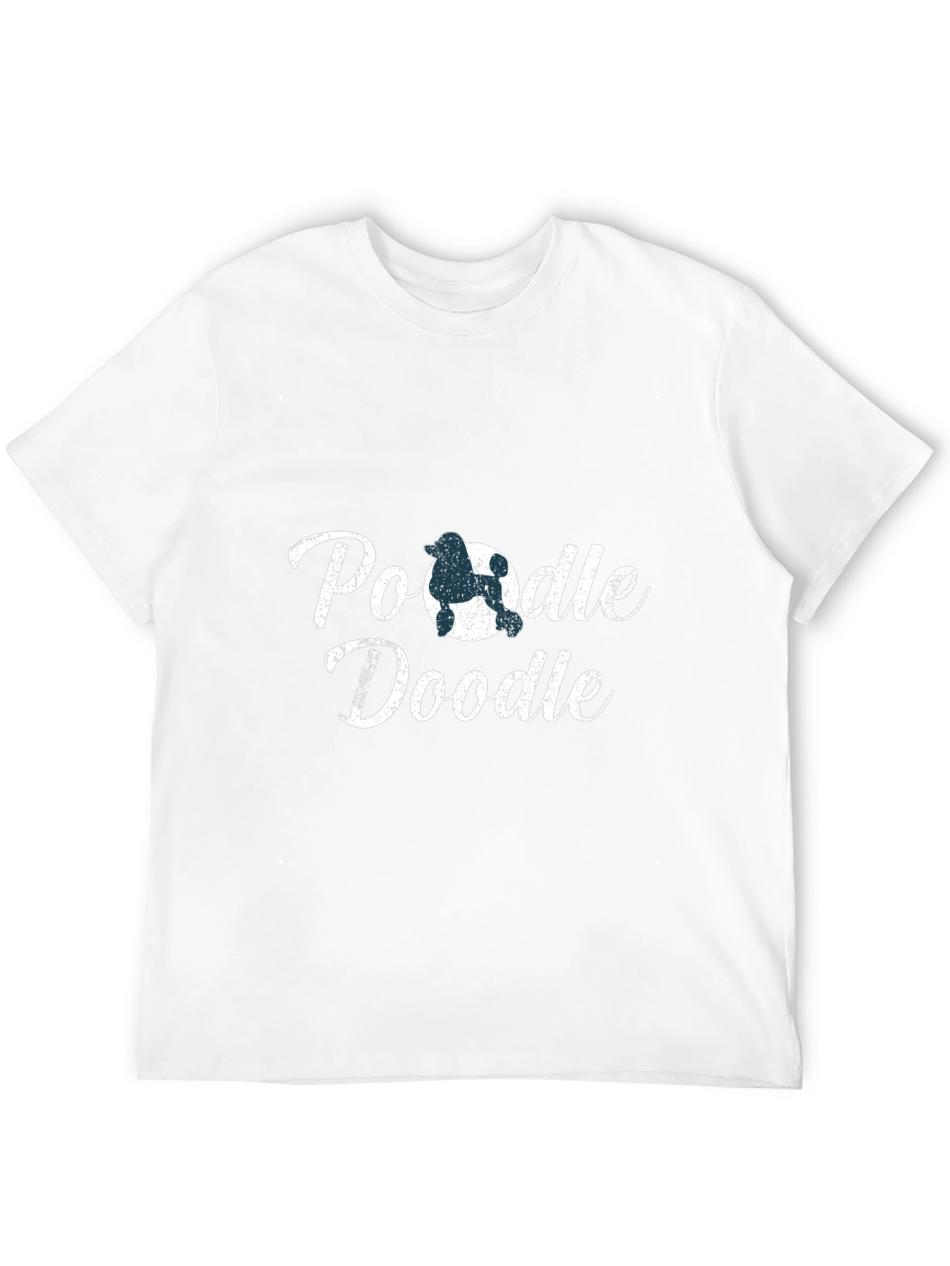 Black Poodle Doodle Graphic Tee - Black Cotton Blend view 12