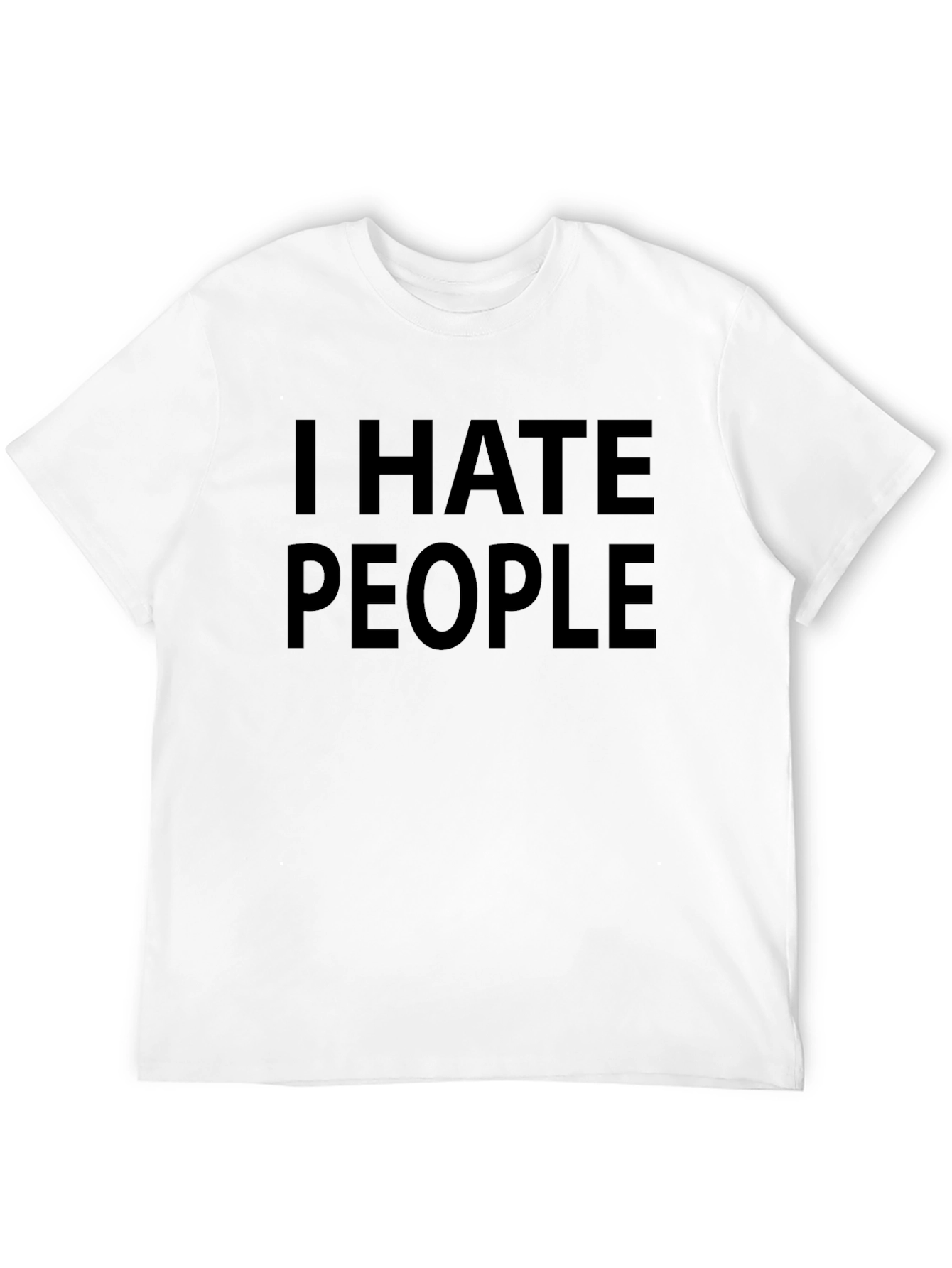 Black I Hate People Graphic T-Shirt - Black view 12