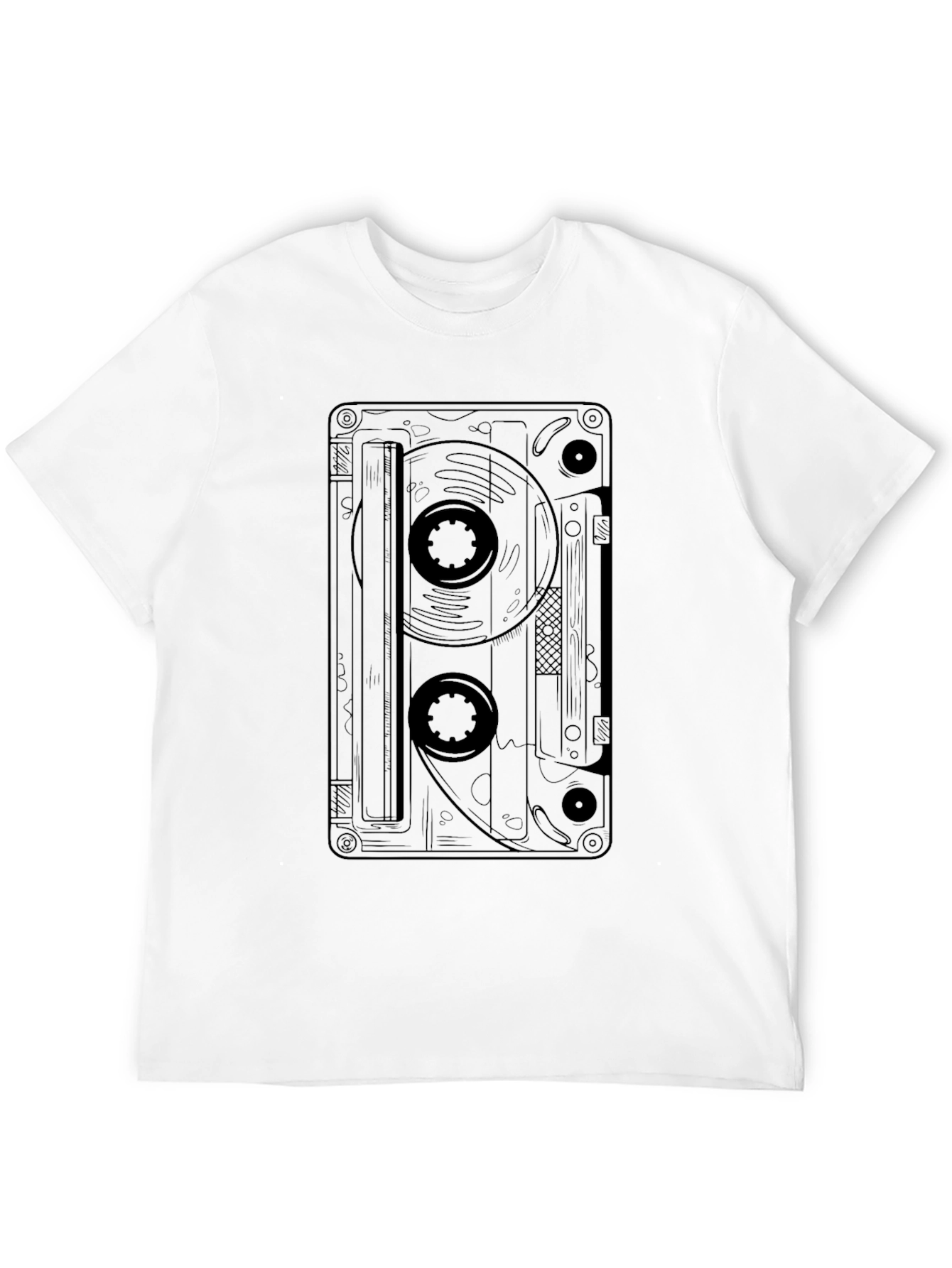 Black Retro Cassette Tape Graphic Tee - Black view 12