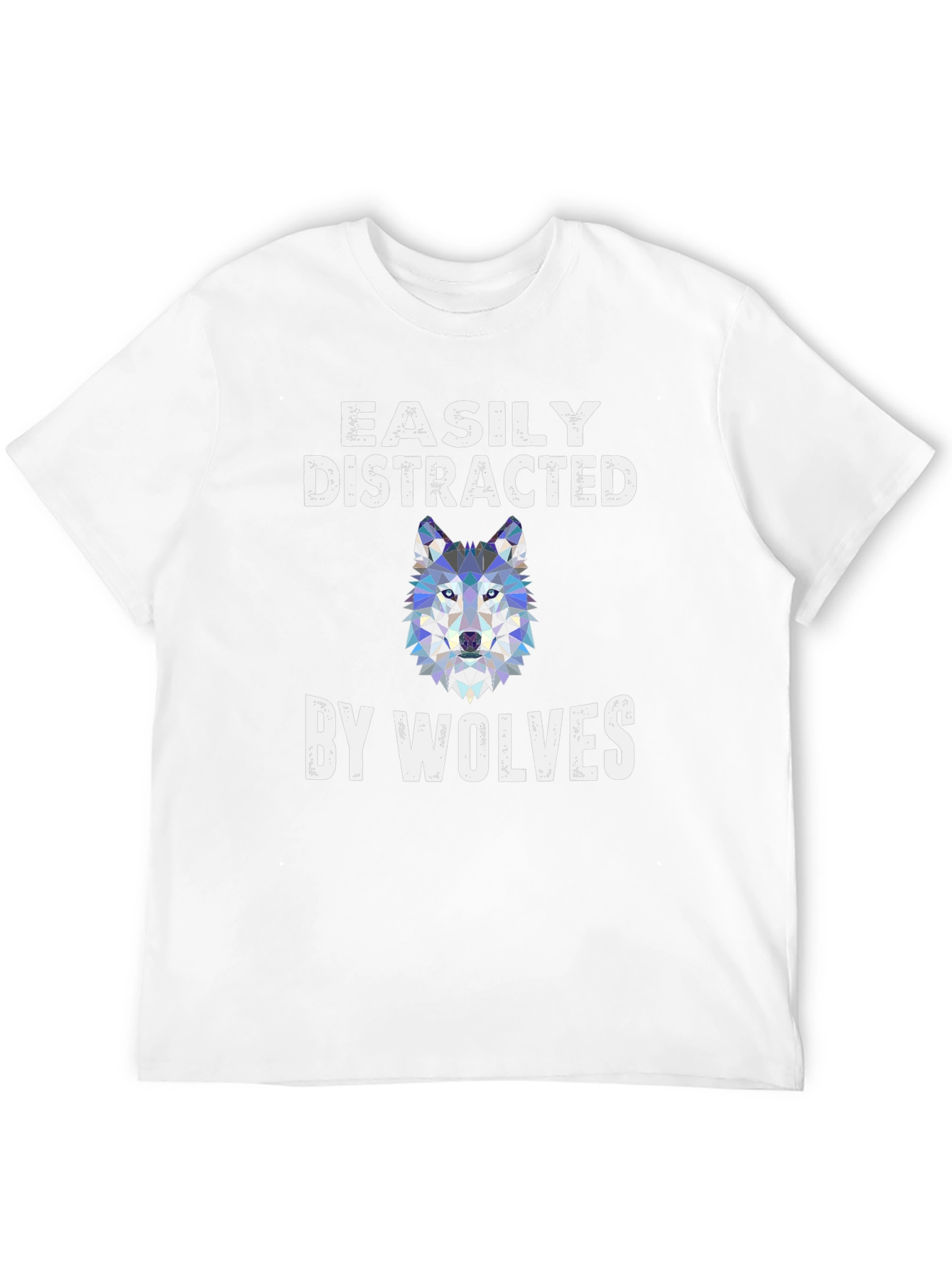 Black Easily Distracted By Wolves Graphic Tee view 12