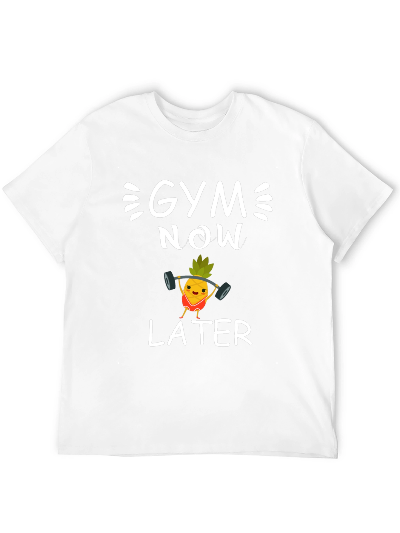 Black Gym Now Later Funny Workout T-Shirt view 12