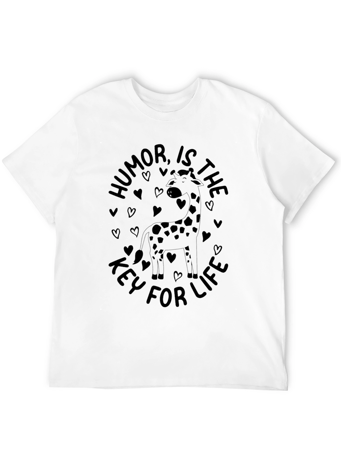 Black Humor is the Key for Life Giraffe T-Shirt view 12