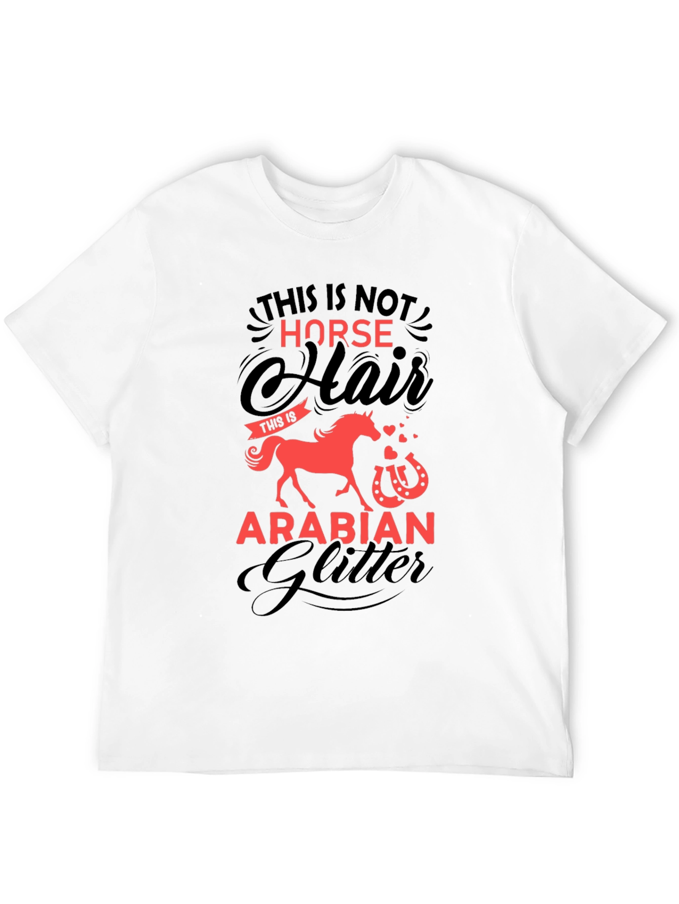 Black Horse Hair Arabian Glitter T-Shirt view 12