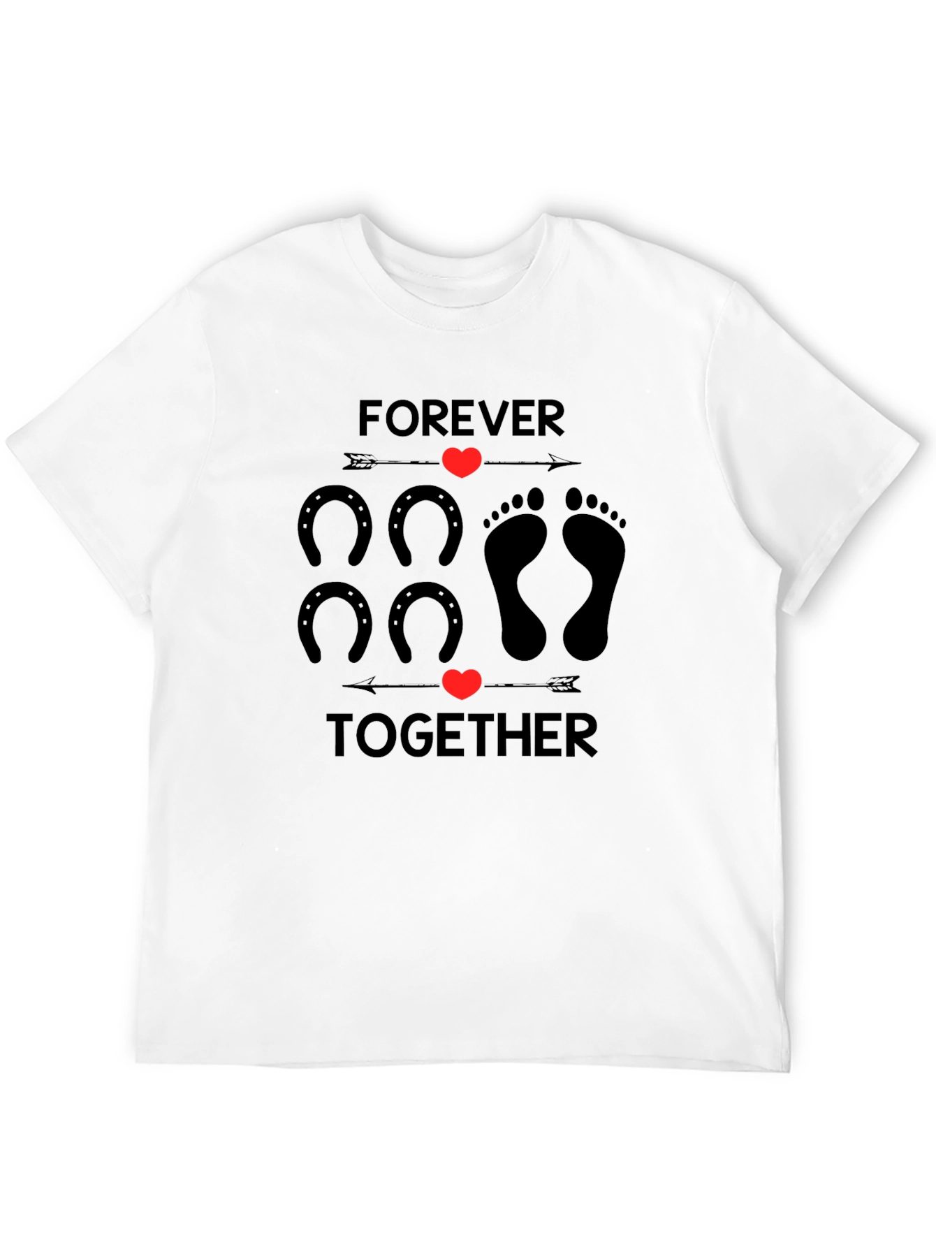 Black Forever Together Graphic Tee - Black Cotton Blend view 12