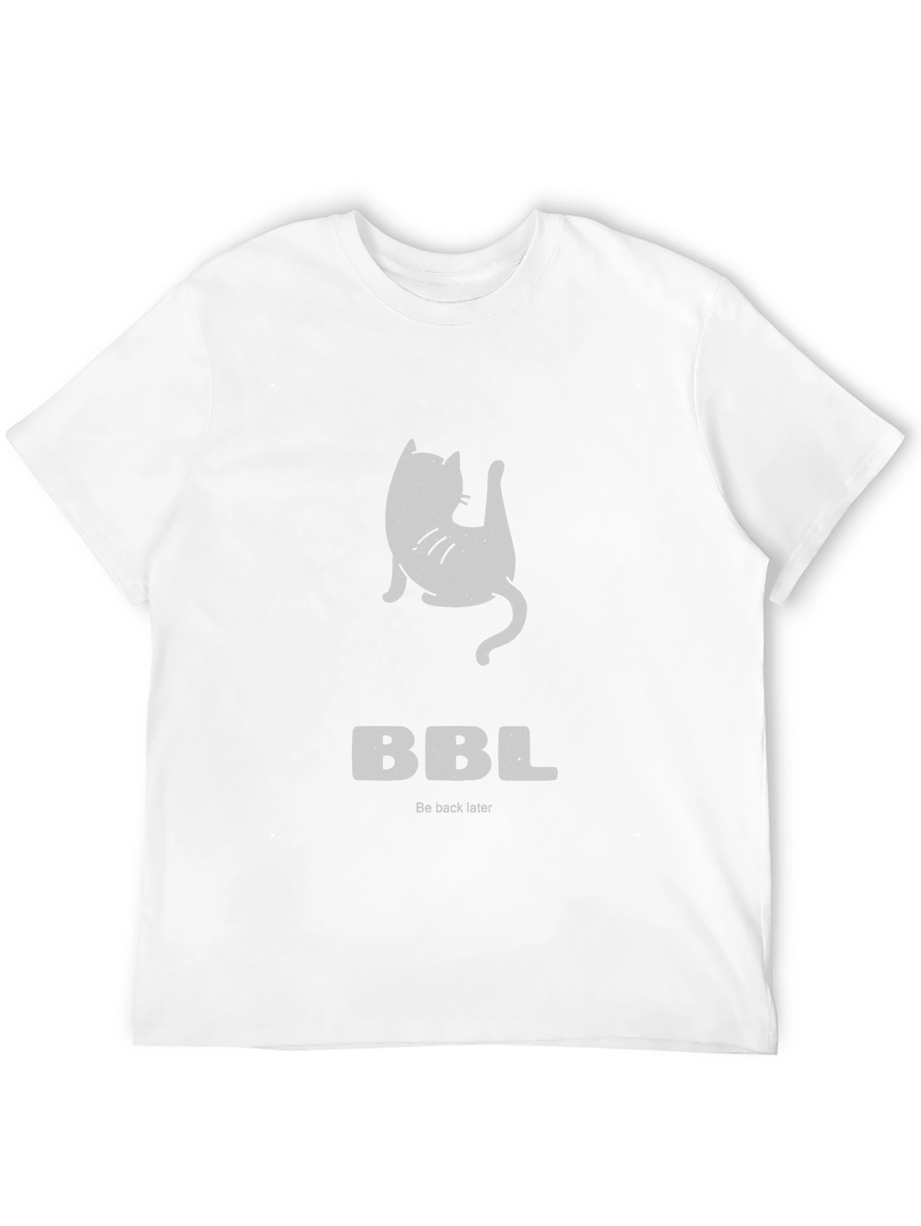 Black Funny BBL Cat Graphic T-Shirt - Black view 12