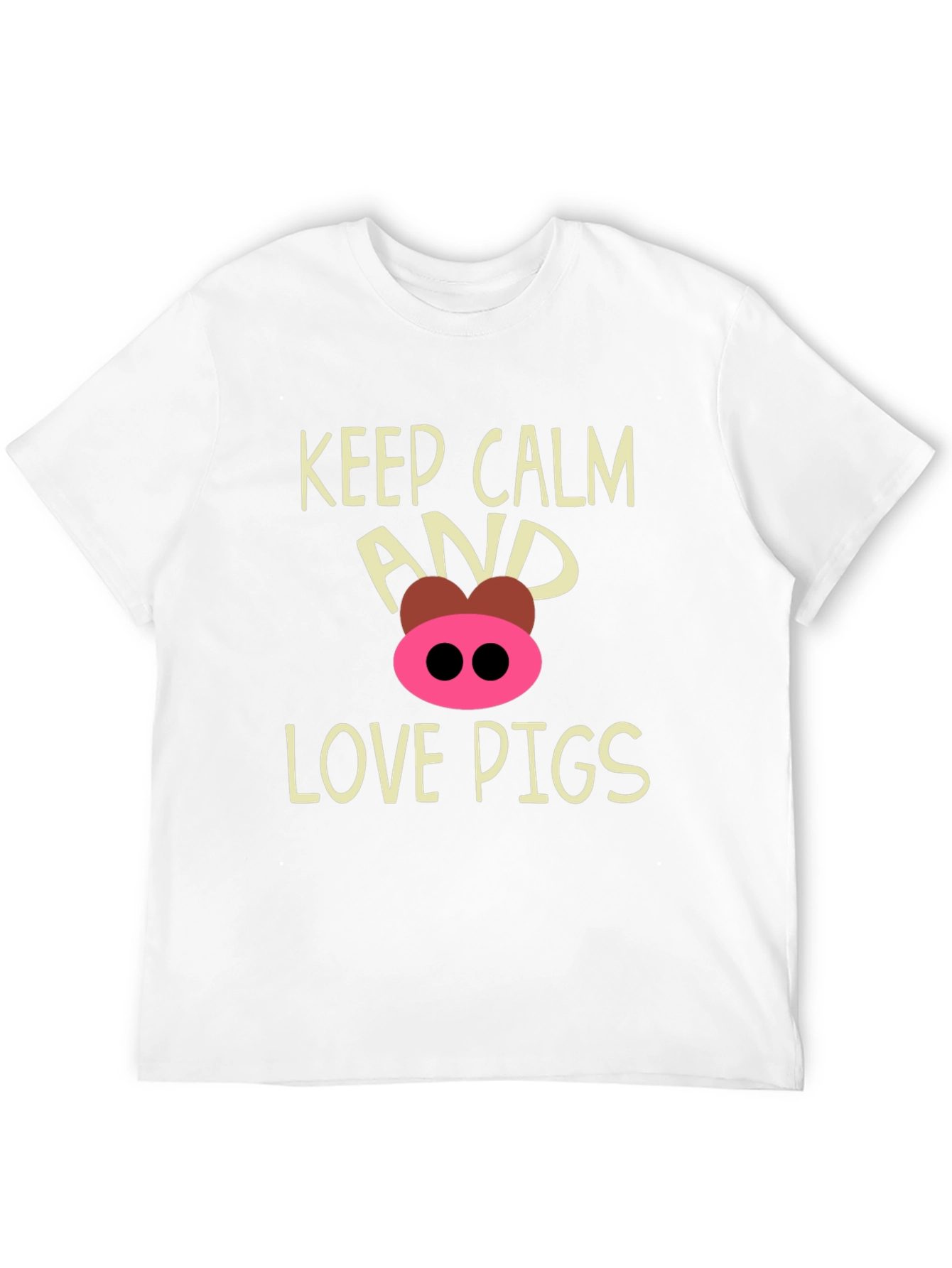 Black Keep Calm and Love Pigs T-Shirt view 12