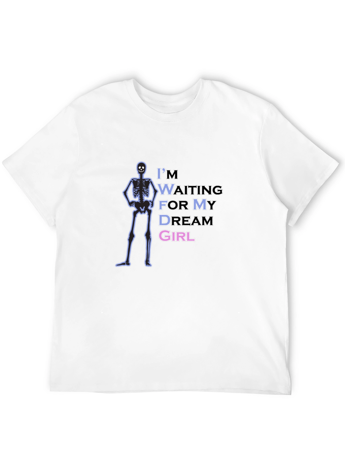 Black Waiting Skeleton Graphic Tee - Men's Black T-Shirt view 12