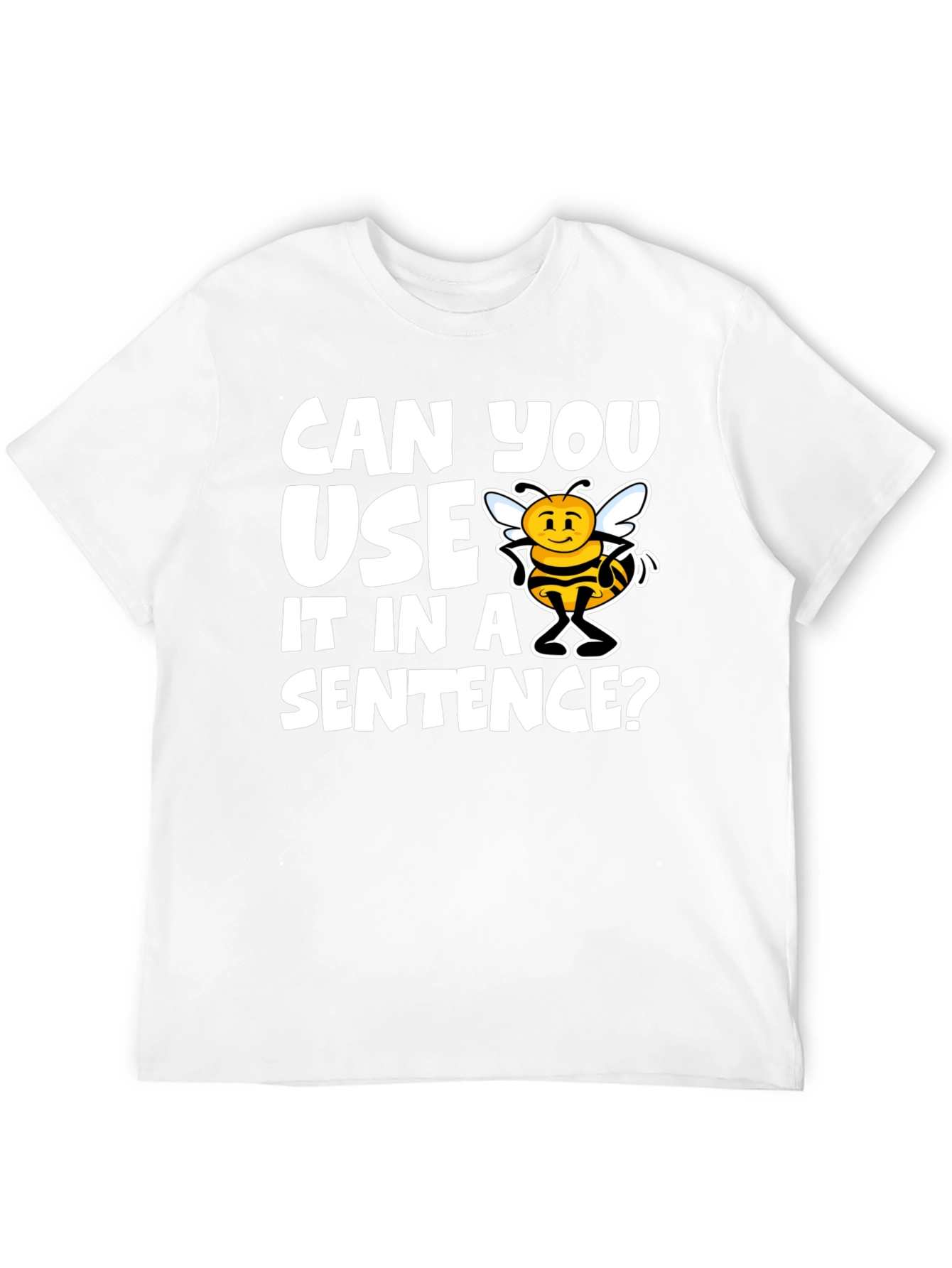 Black Funny Bee Puns T-Shirt "Use it in a Sentence" view 12