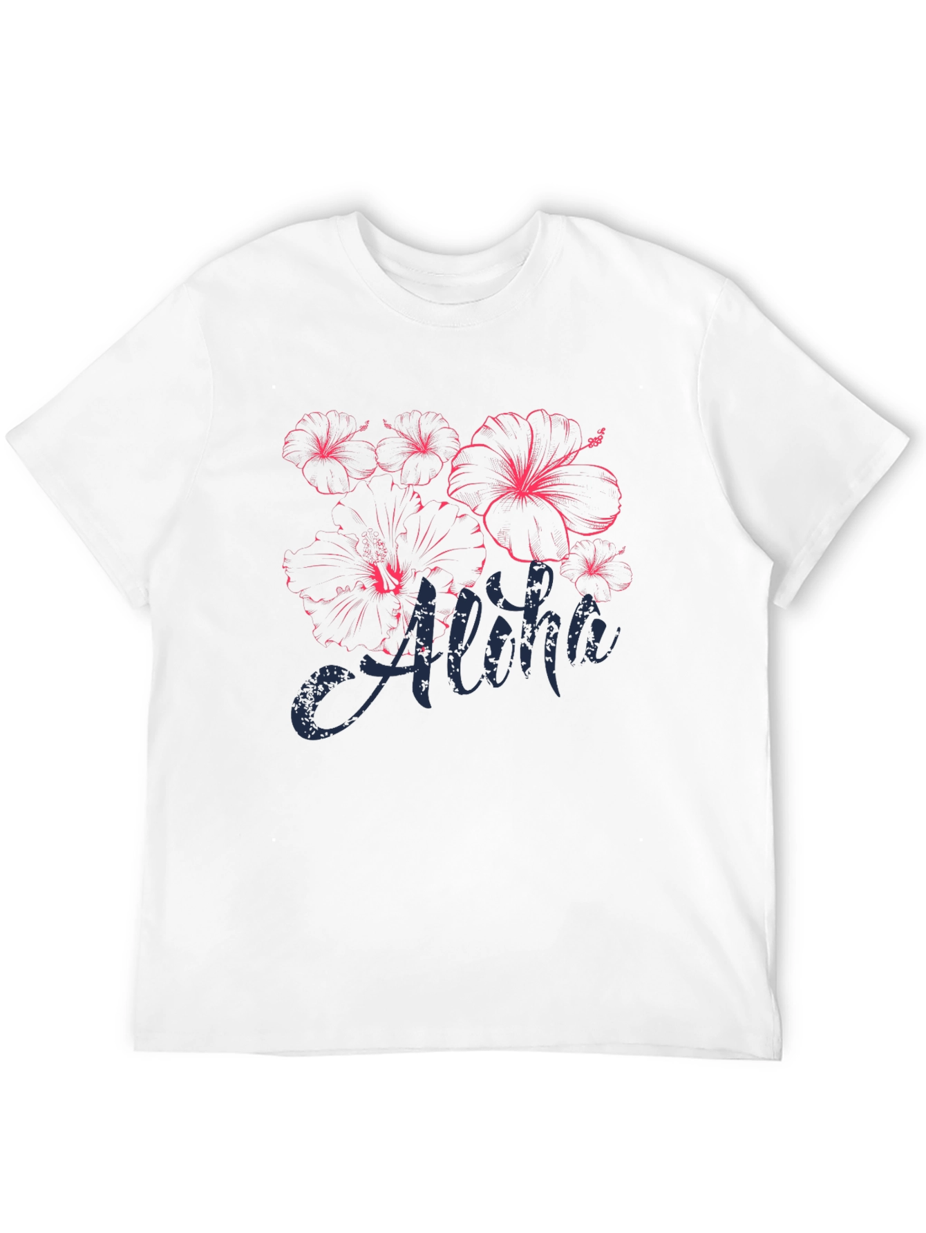 Black Aloha Hibiscus Graphic T-Shirt - Black view 12