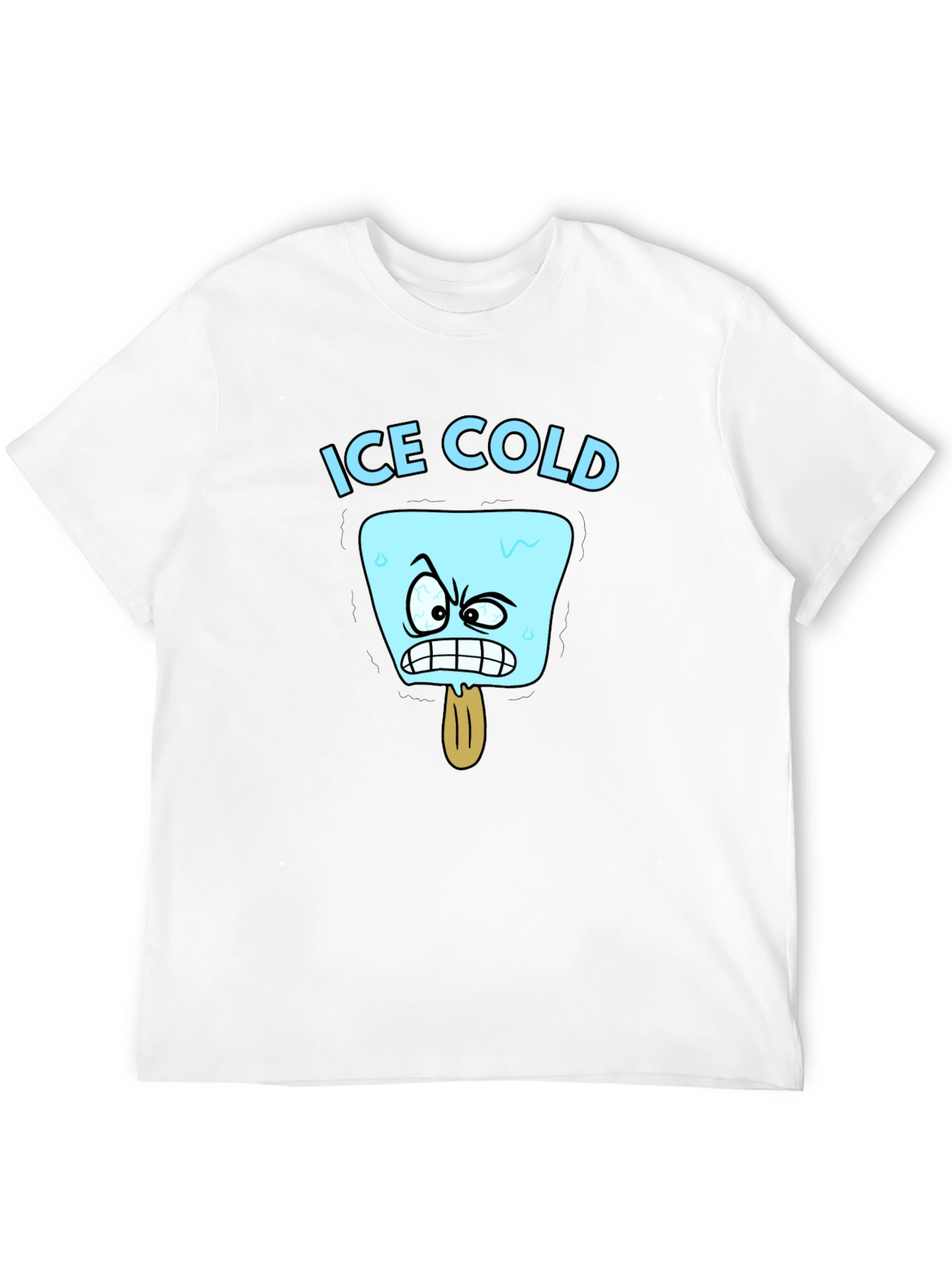 Black Ice Cold Cartoon Graphic T-Shirt view 12