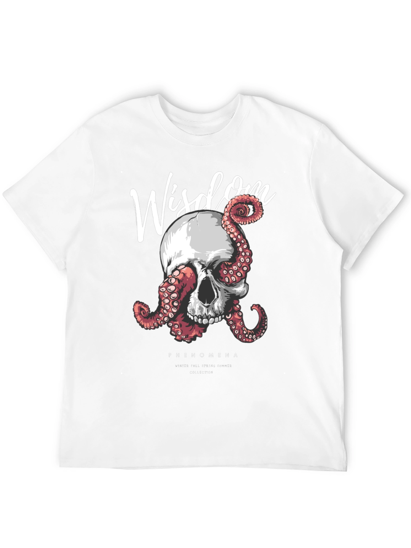 Black Wisdom Skull & Octopus Graphic T-Shirt - Black view 12