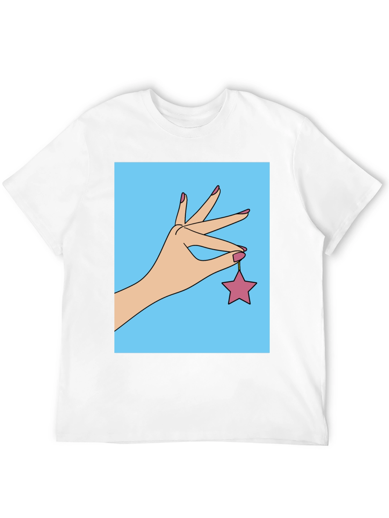 Black Hand Holding Star Graphic T-Shirt view 12