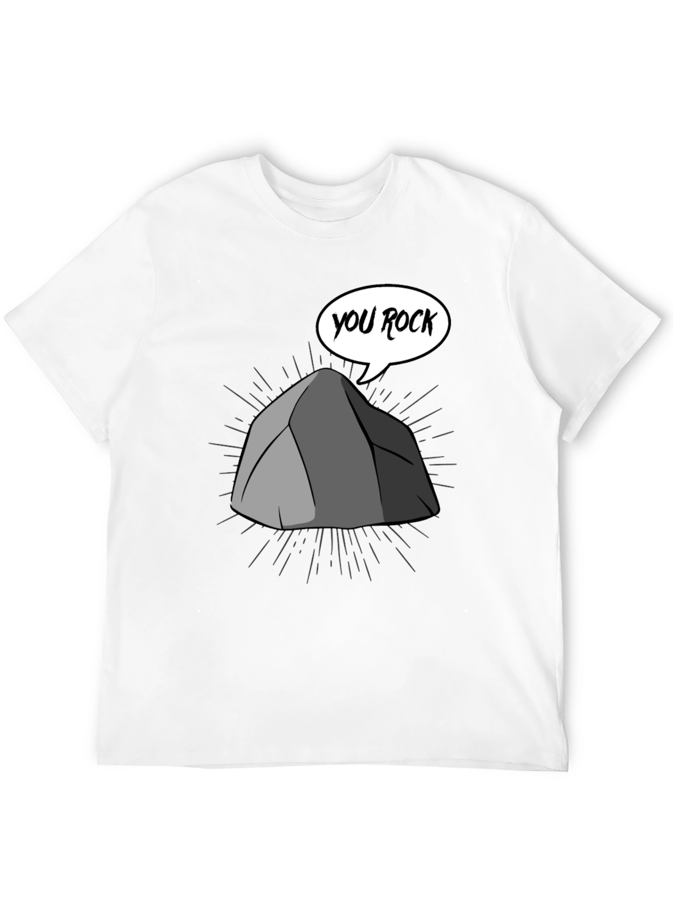 Black You Rock Graphic Tee - Men's Black Cotton T-Shirt view 12