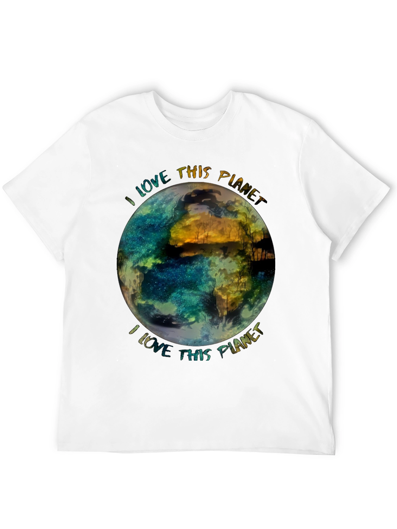 Black I Love This Planet Graphic Tee - Earth-Friendly Design view 12