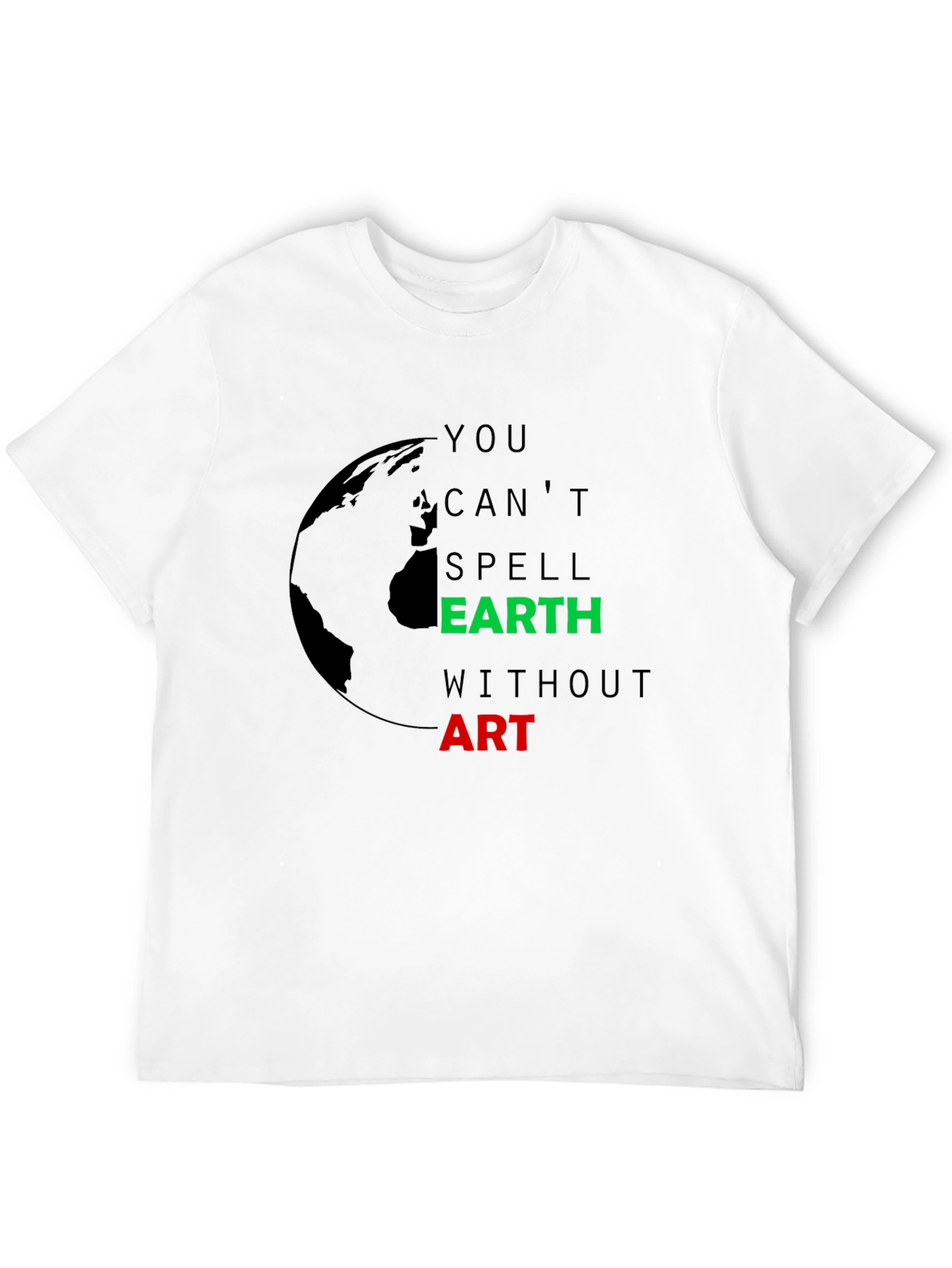 Black Earth Art T-Shirt - Black Graphic Tee for Nature Lovers view 12
