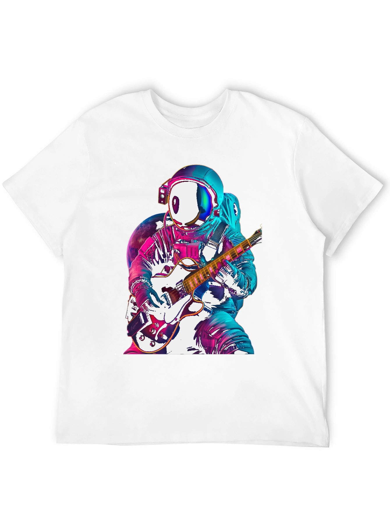 Black Astronaut Guitarist Graphic Tee - Space Rock! view 12