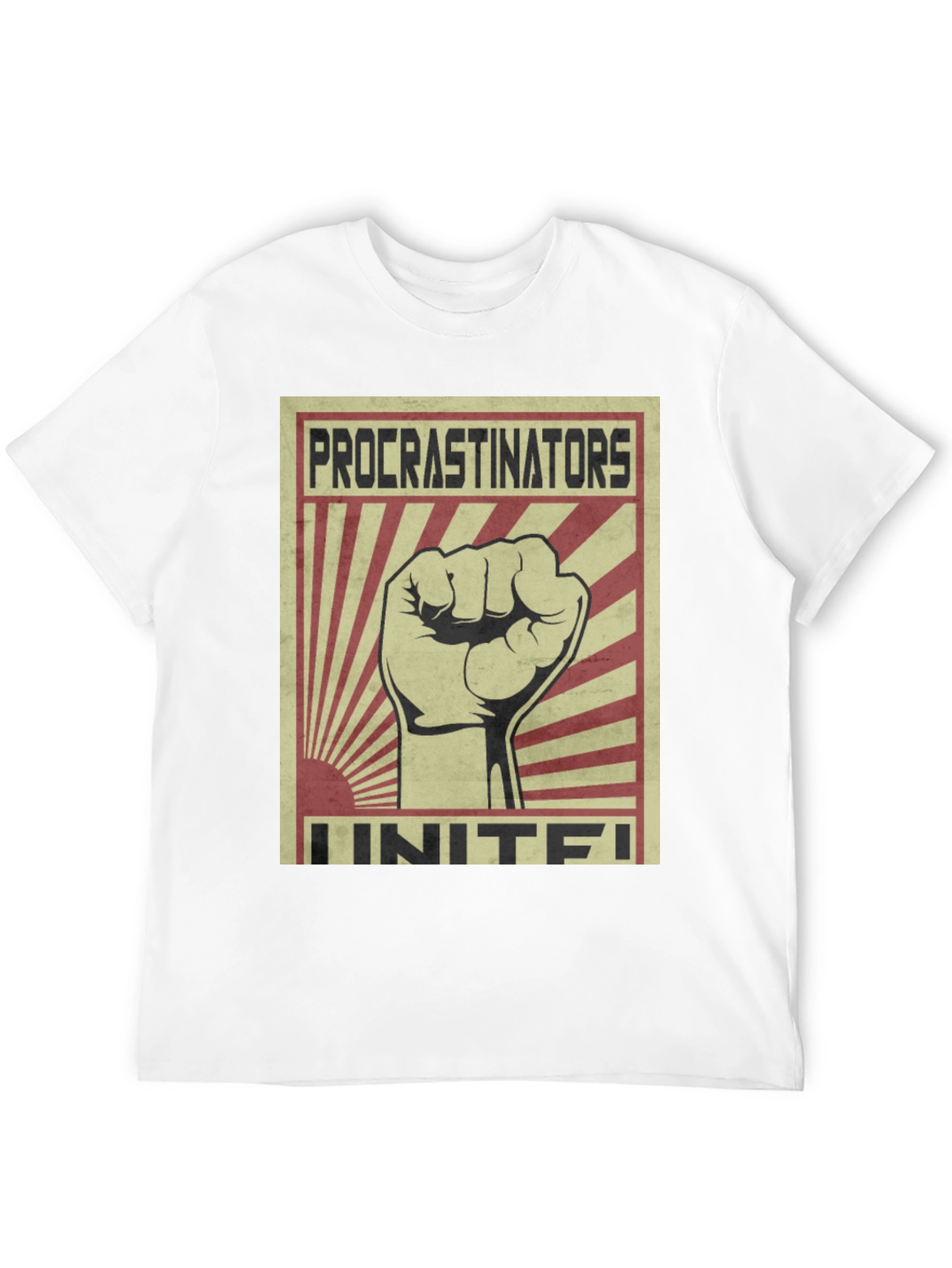 Black Procrastinators Unite! Graphic Tee view 12
