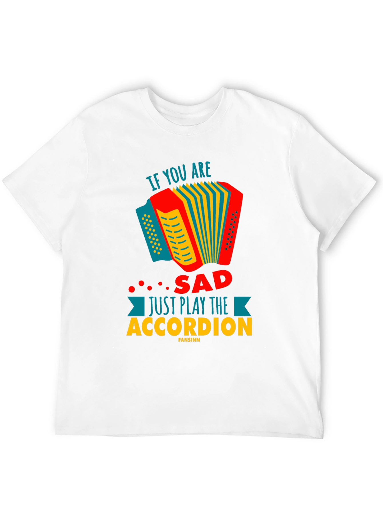 Black Play Accordion Funny T-Shirt view 12