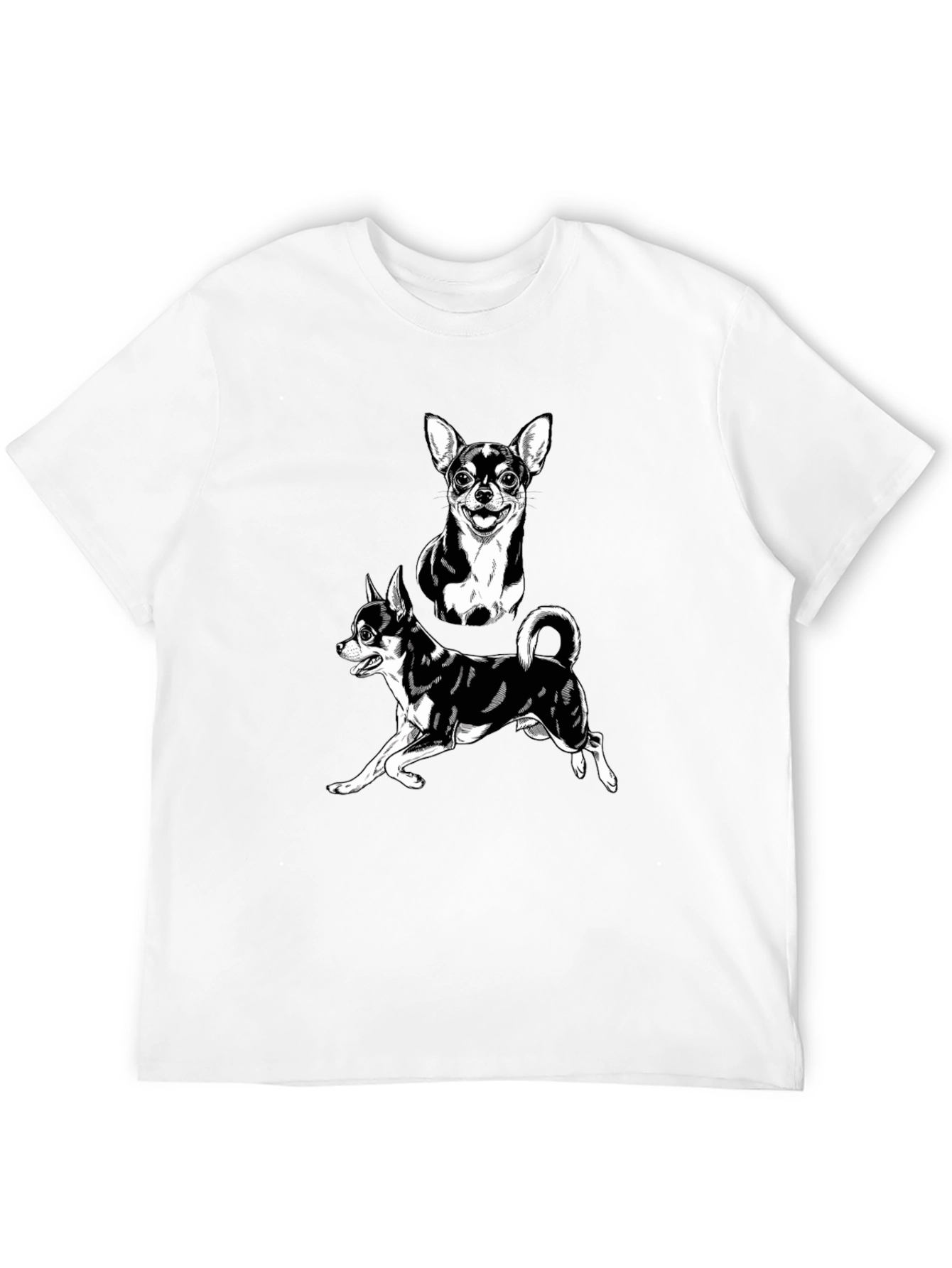 Black Chihuahua Graphic Black T-Shirt | Dog Lover Tee view 12