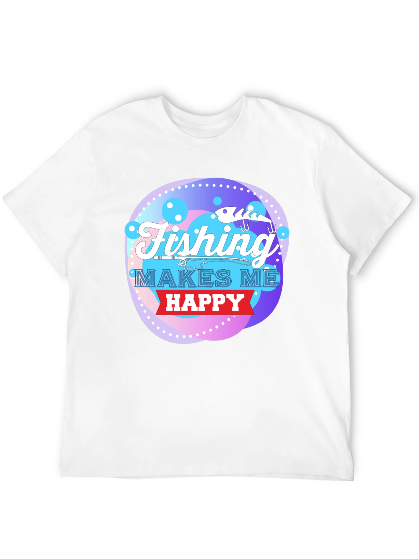Black Fishing Makes Me Happy Graphic Tee view 12