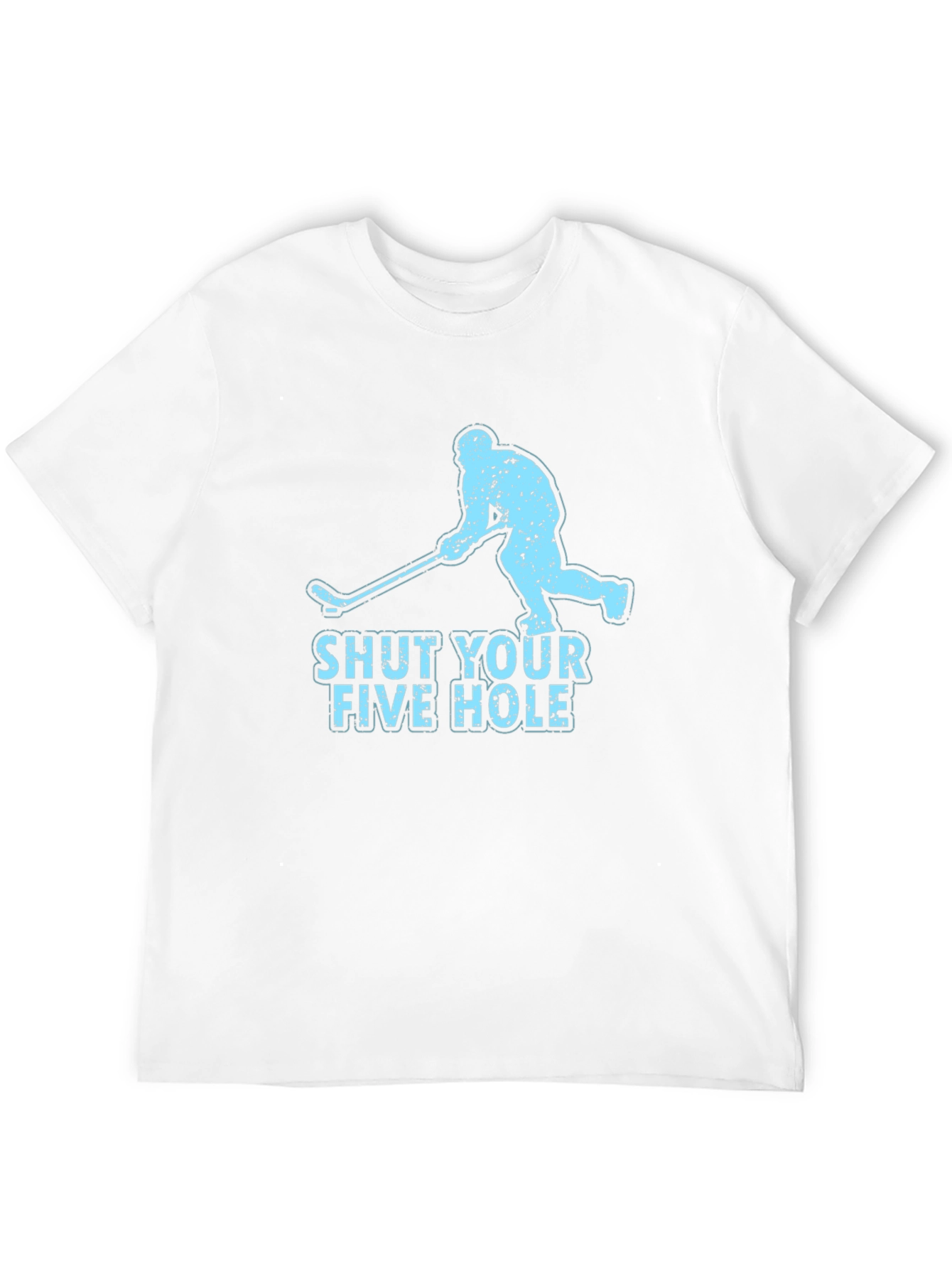 Black Shut Your Five Hole Hockey T-Shirt view 12