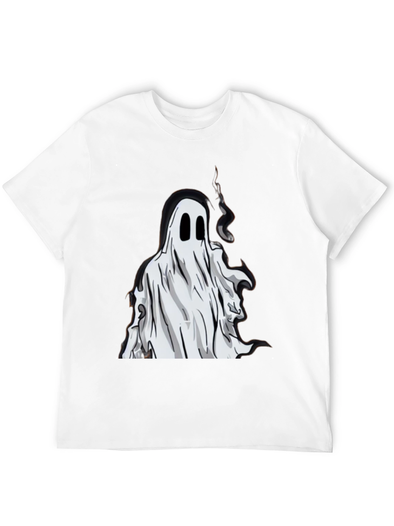 Black Ghost Graphic Tee - Spooky Season Style view 12