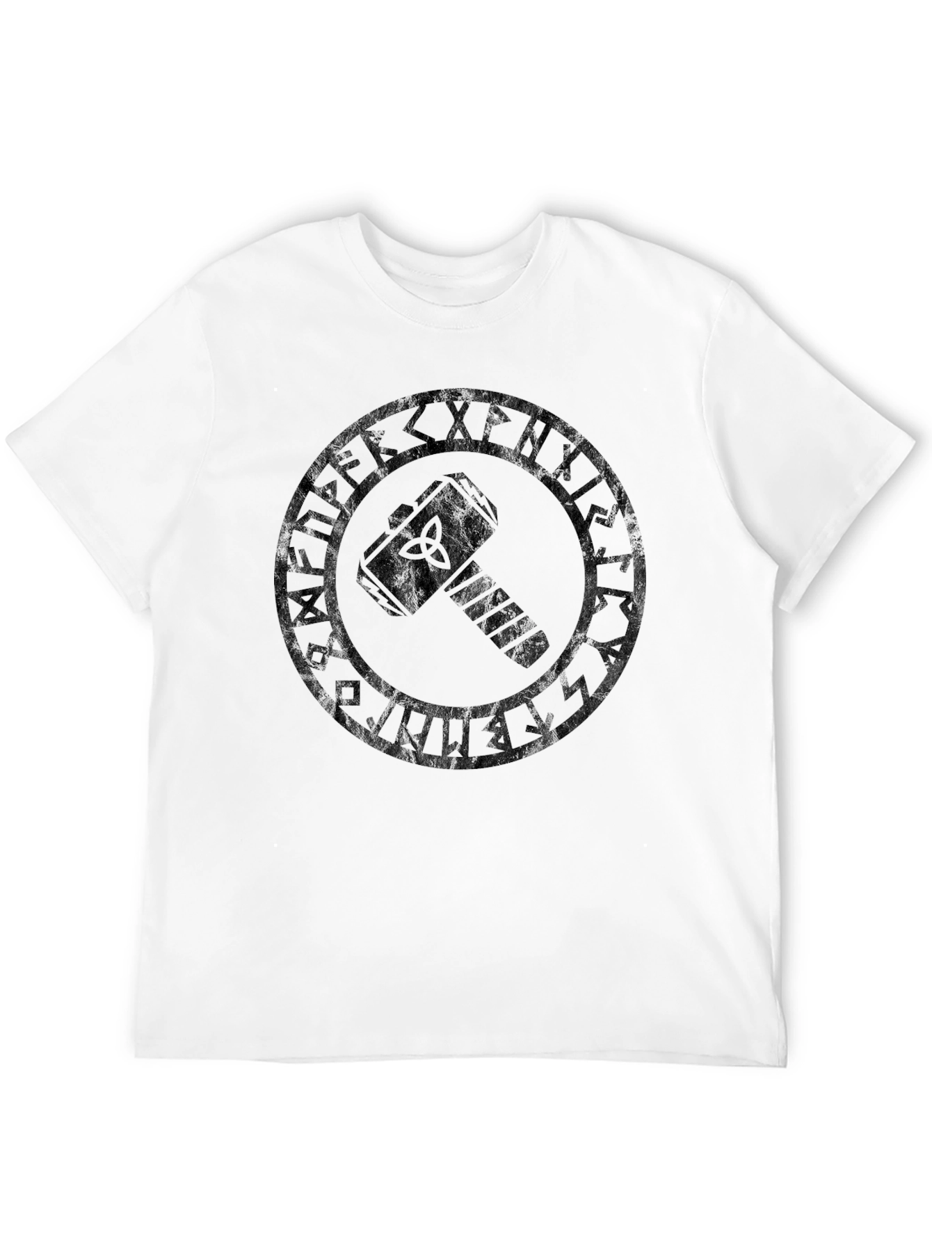 Black Thor's Hammer Black Graphic Tee view 12